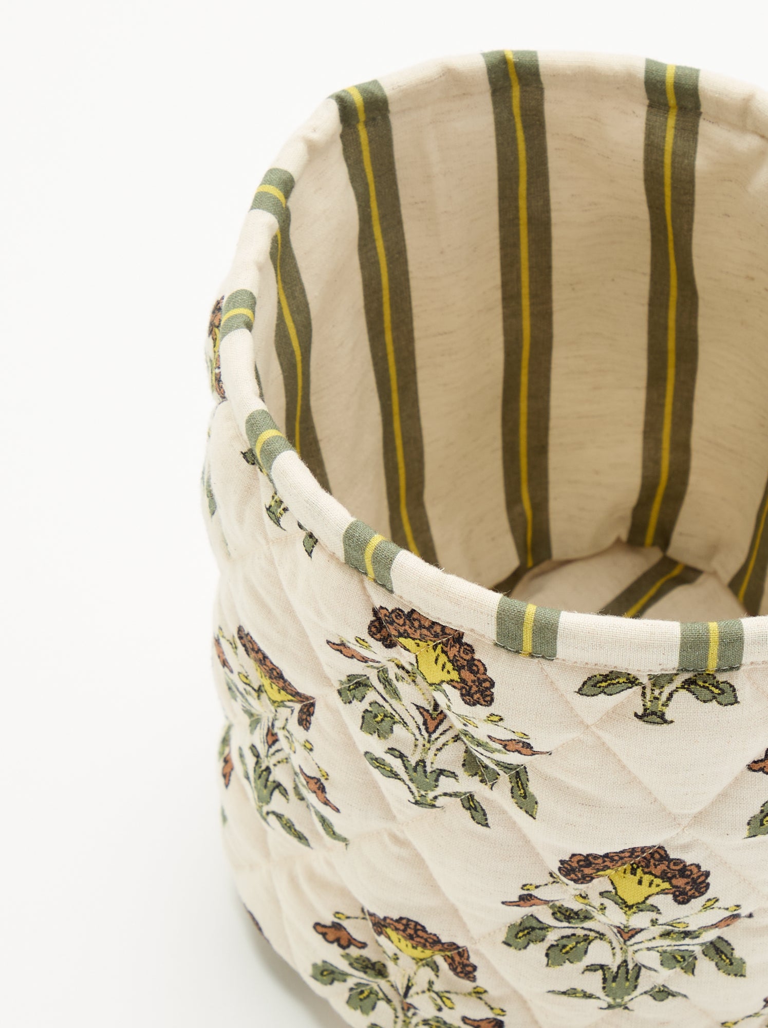 Petit panier de rangement imprimé - Vert