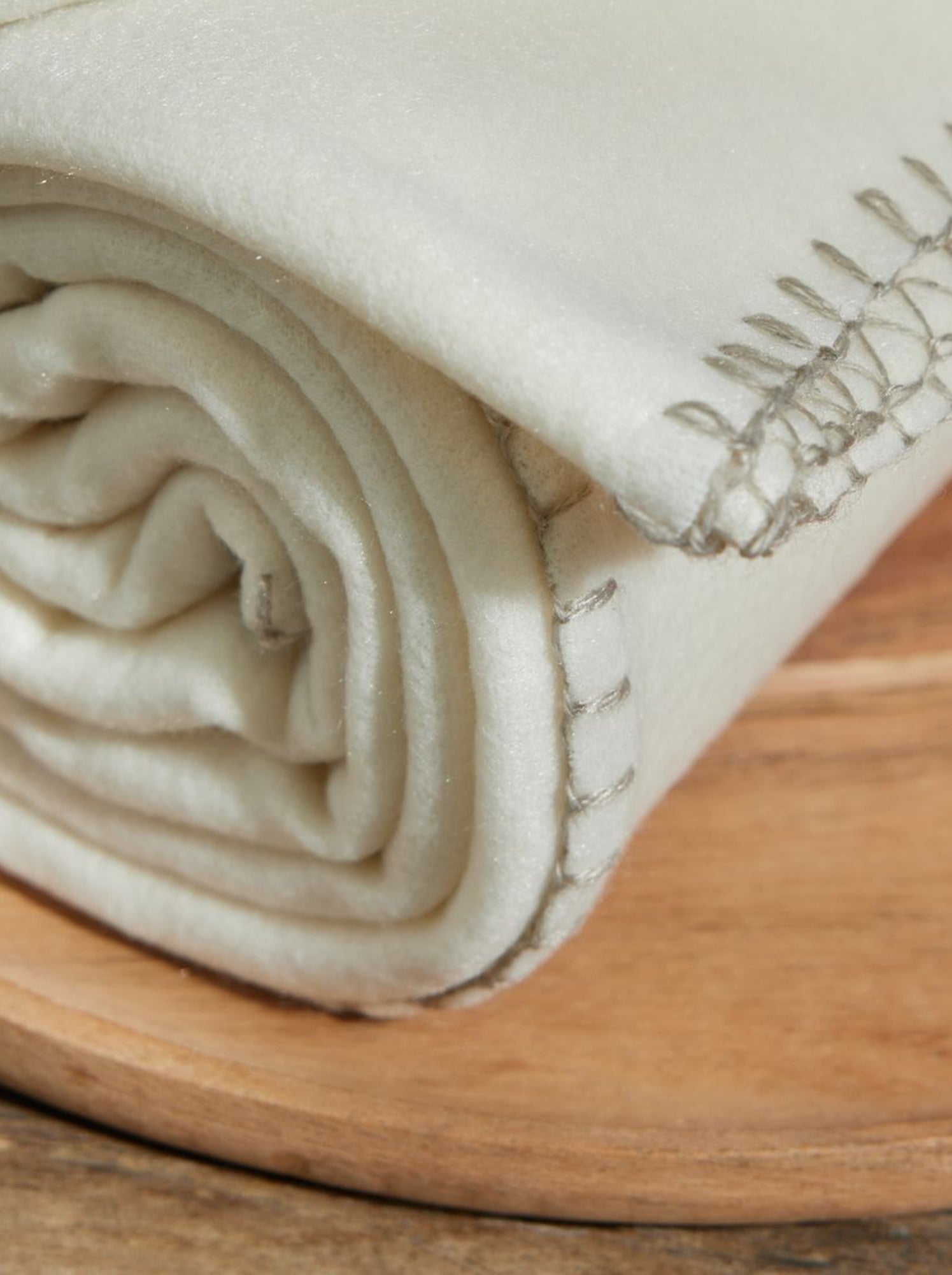 Plaid aux finitions contrastantes - Blanc