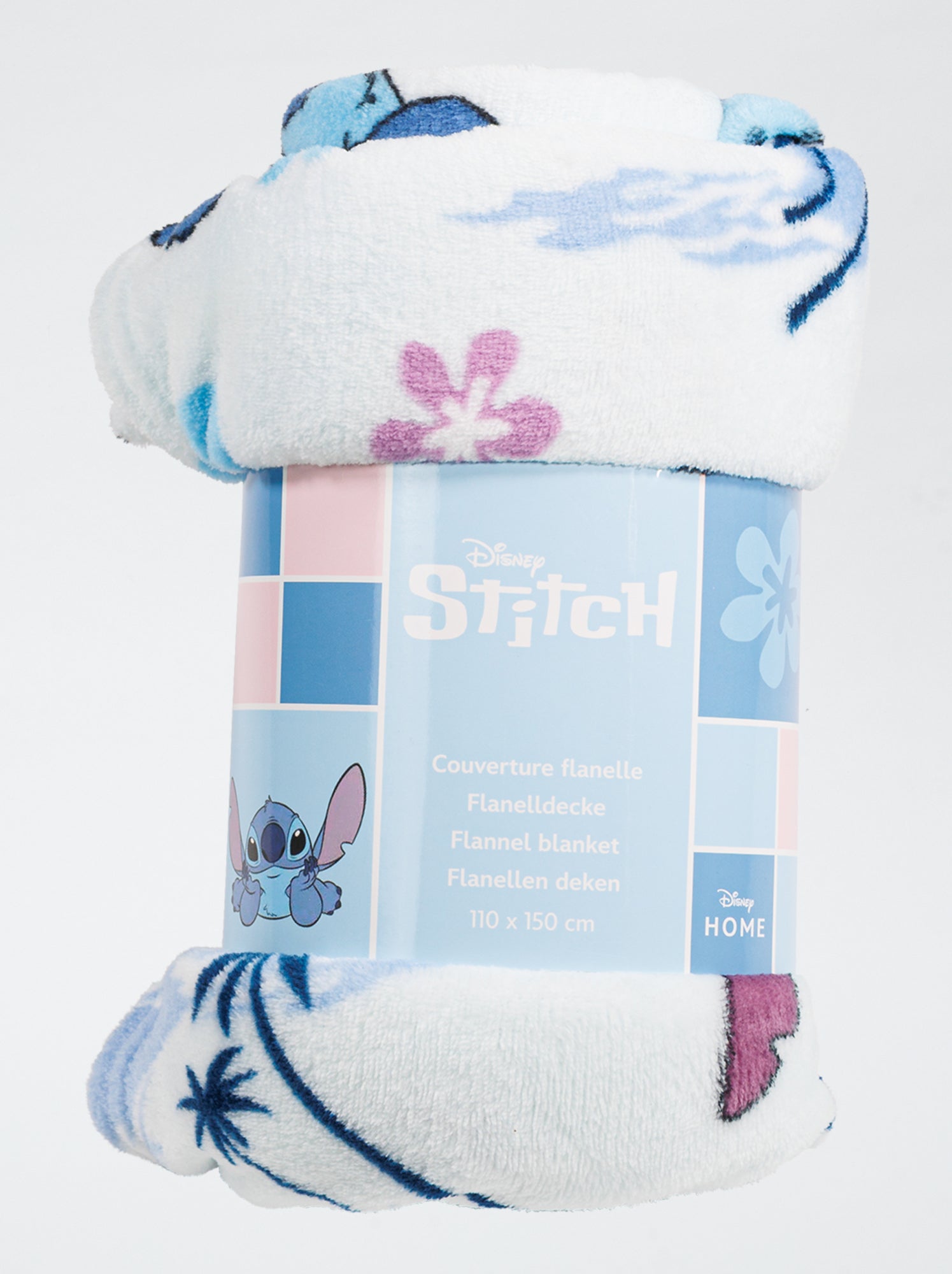 Plaid en flanelle 'Stitch' - Bleu