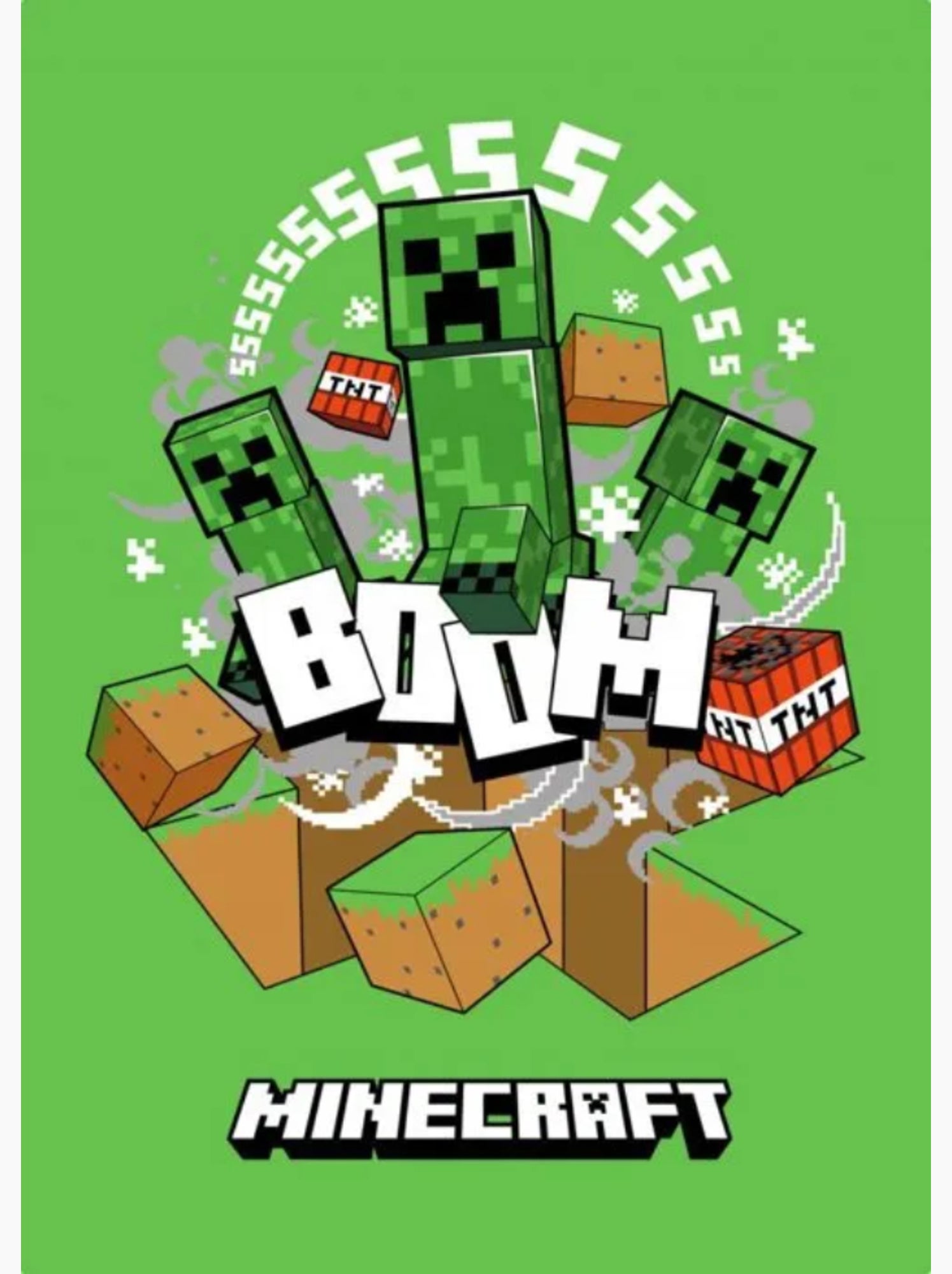 Plaid polaire - minecraft - couverture creeper - 100 x 150 cm - vert - résistant aux lavages - Vert