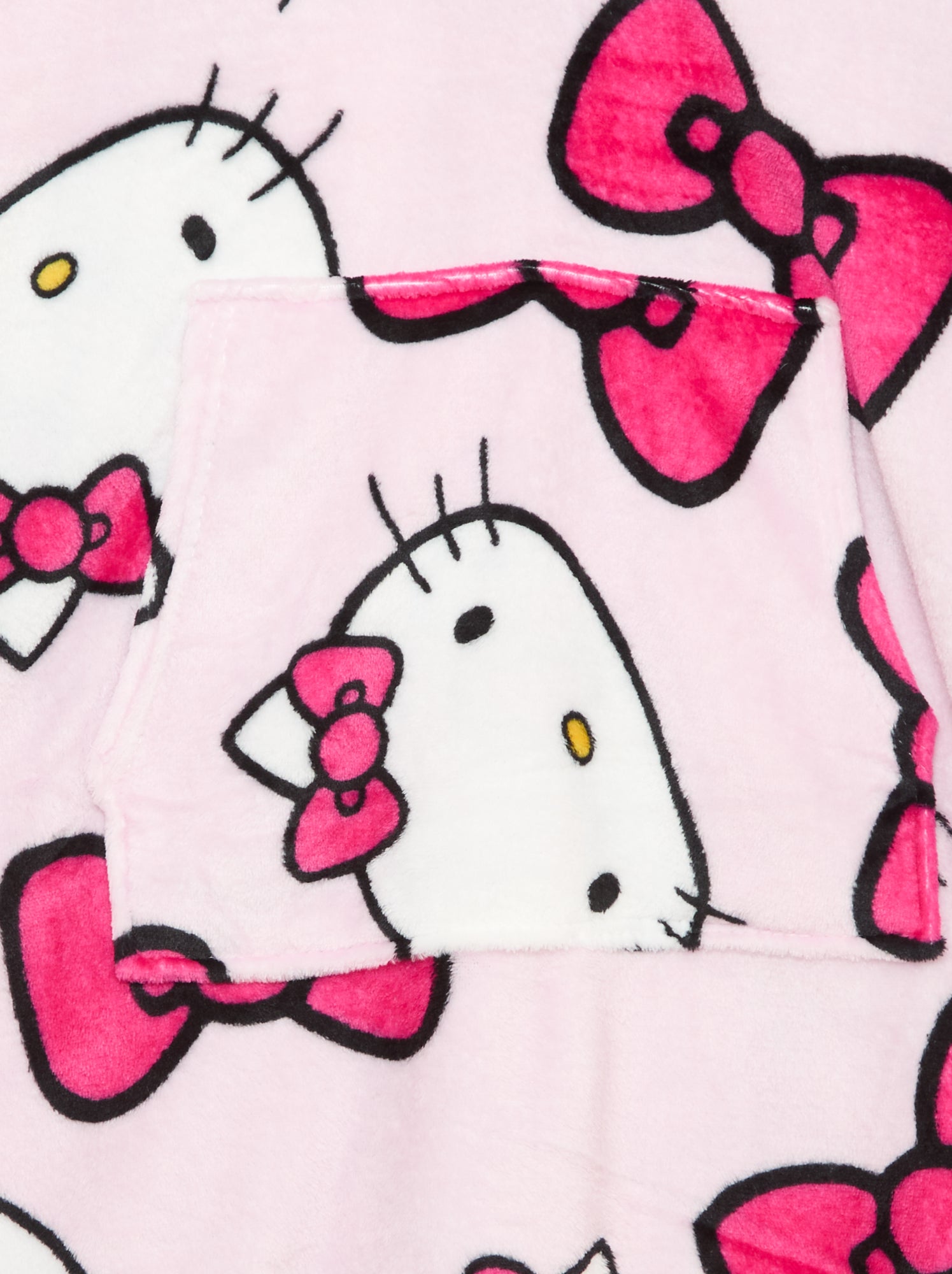 Plaid poncho enfant à capuche polaire 'Minnie' - Rose (FEI72_2)