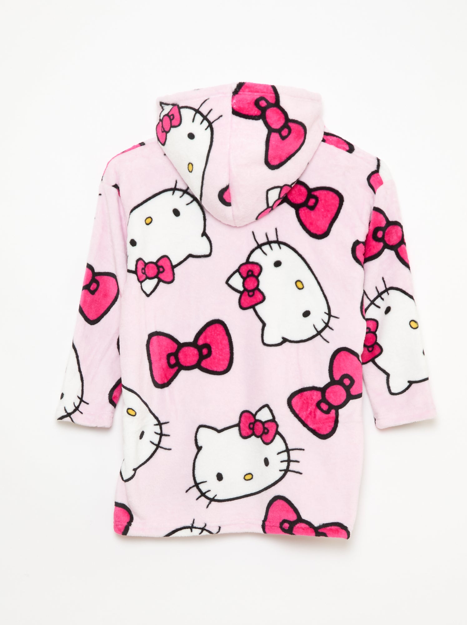 Plaid poncho enfant à capuche polaire 'Minnie' - Rose (FEI72_2)