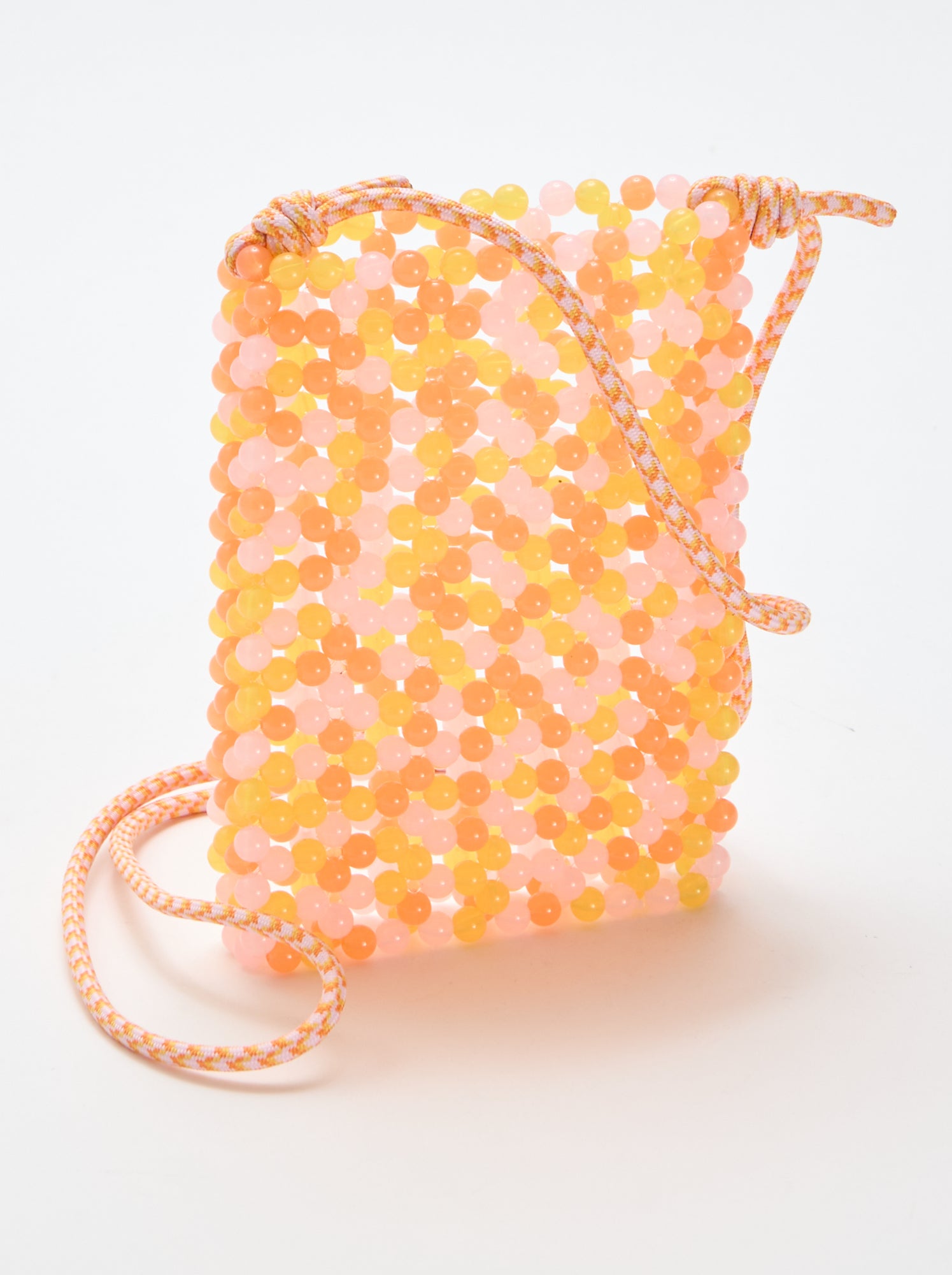 Pochette de téléphone en perles - Orange