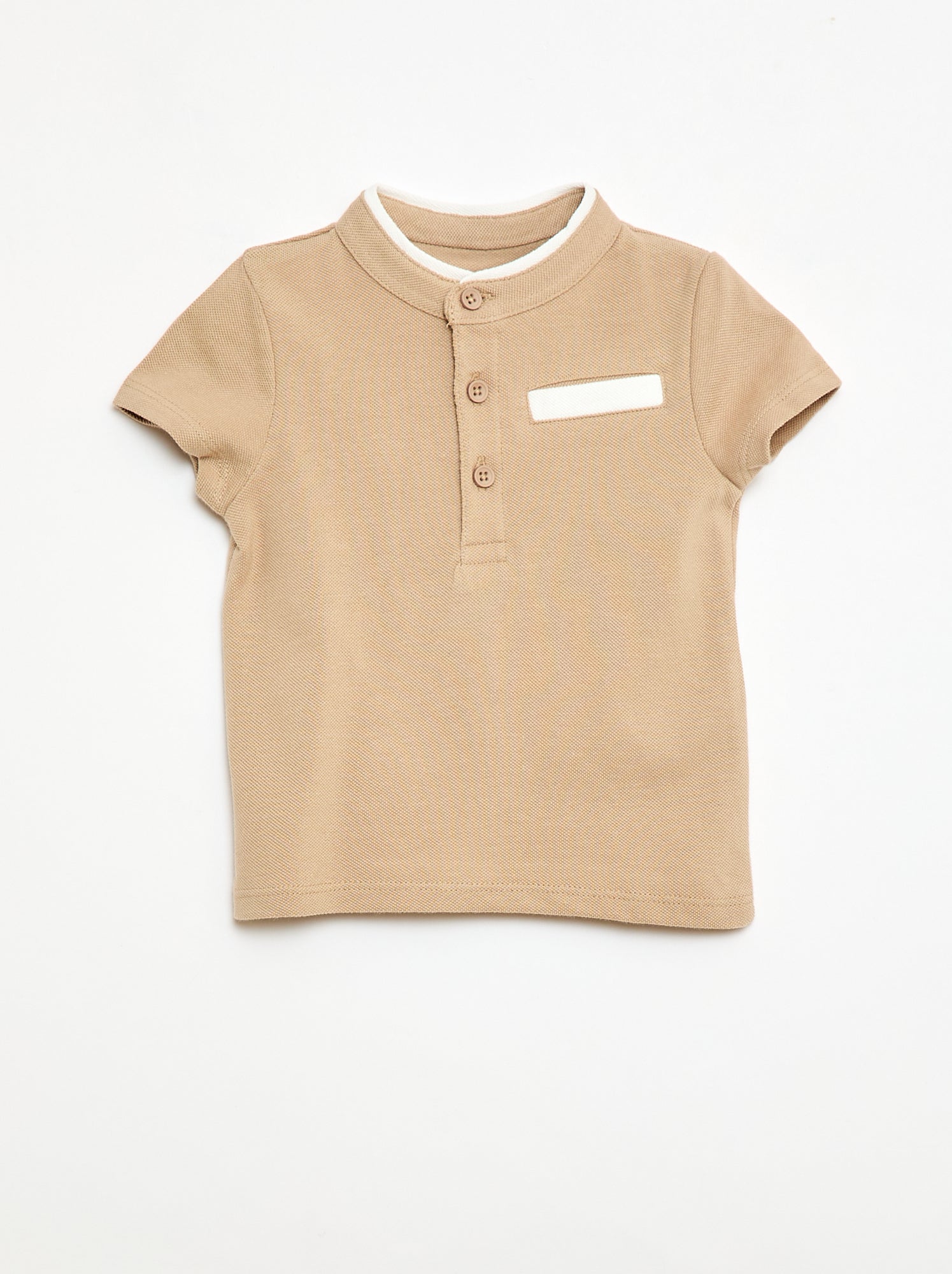 Polo à manches courtes - Beige