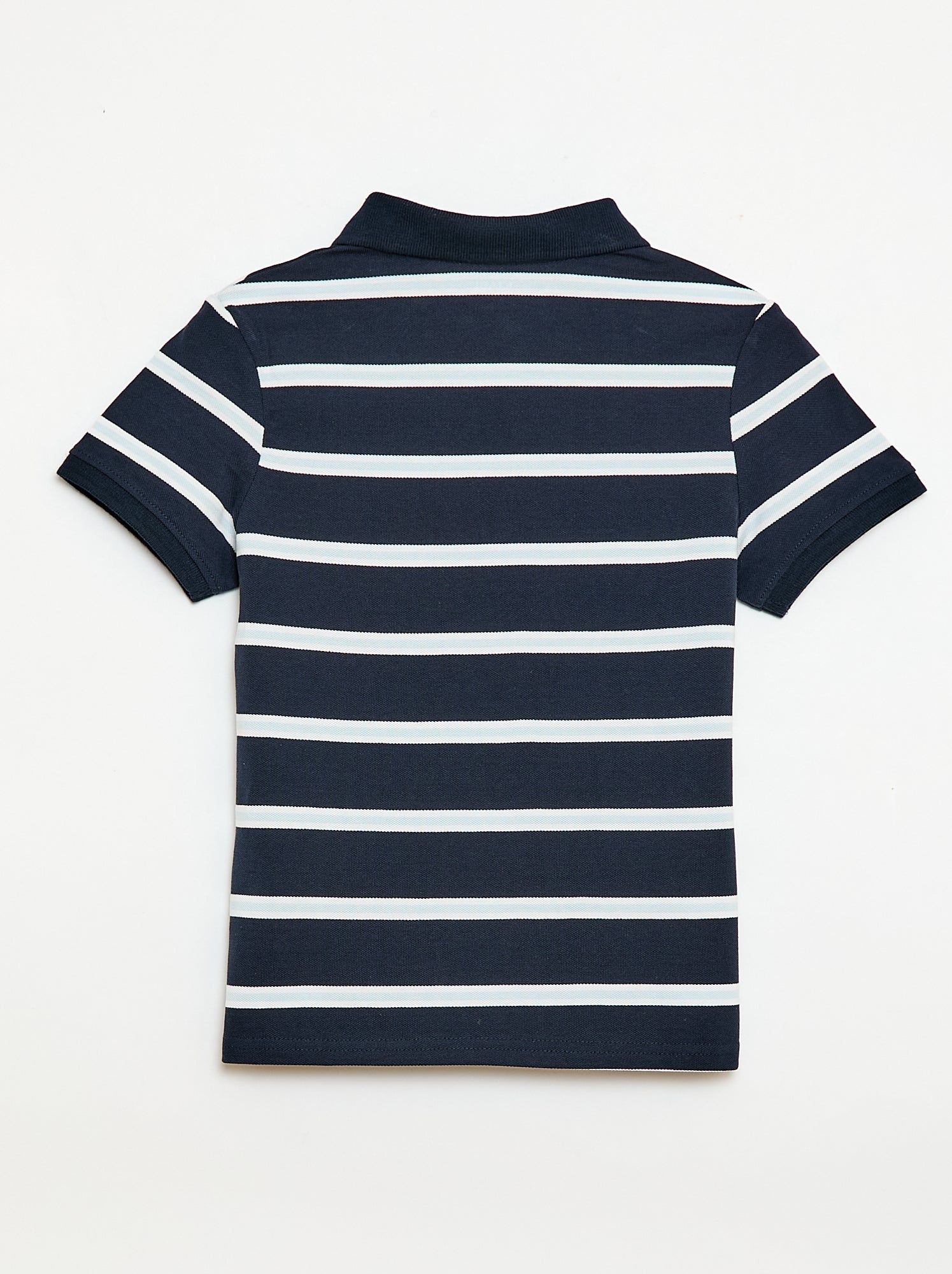 Polo à manches courtes en piqué de coton - Bleu (FKW22_2)