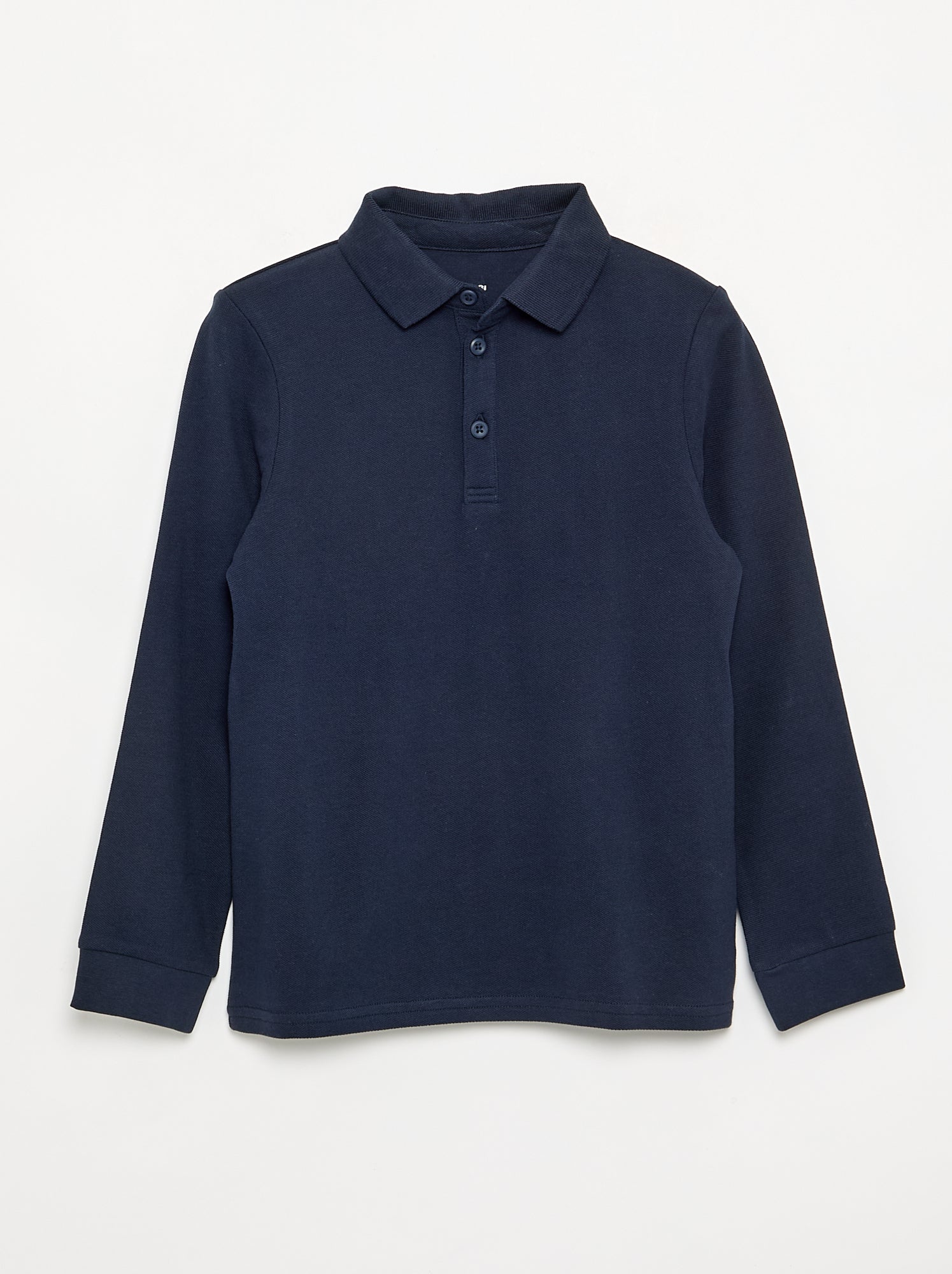 Polo à manches longues - Bleu (FZG88_2)