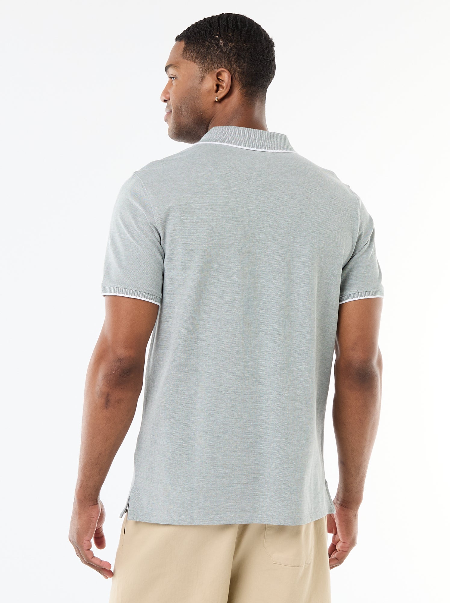 Polo avec broderie sur poitrine - Vert (FLF46_3)