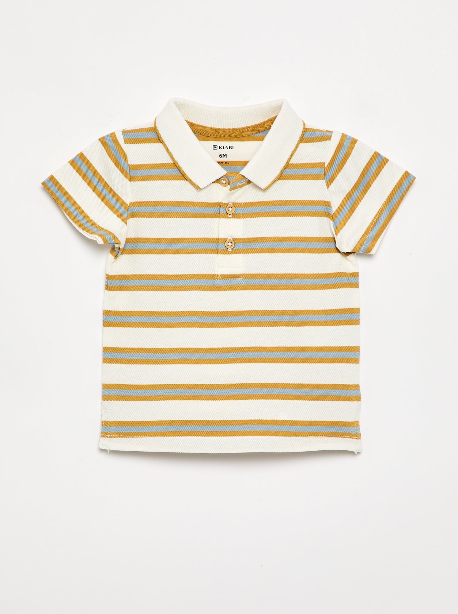 Polo en coton piqué - Blanc