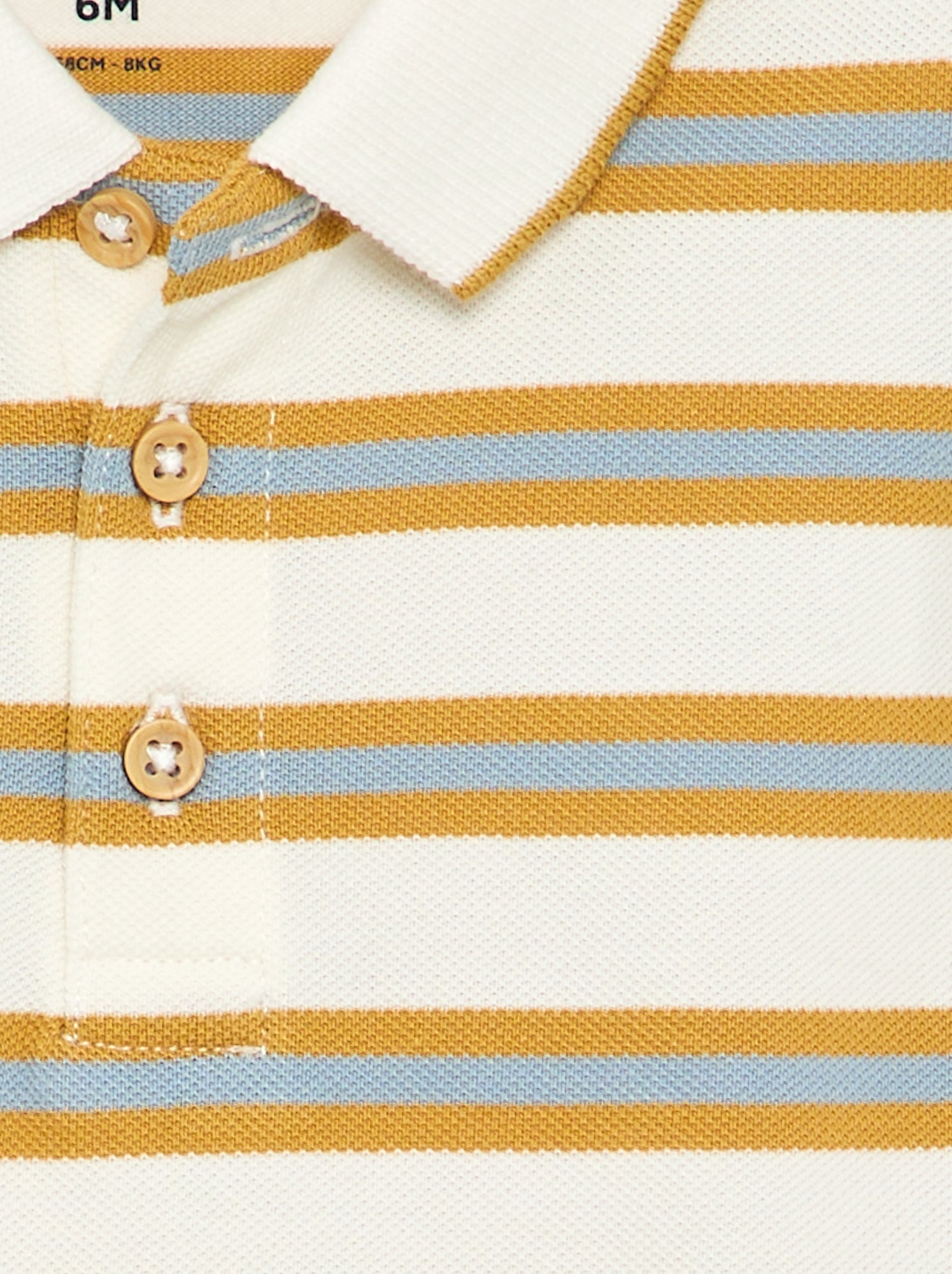 Polo en coton piqué - Blanc