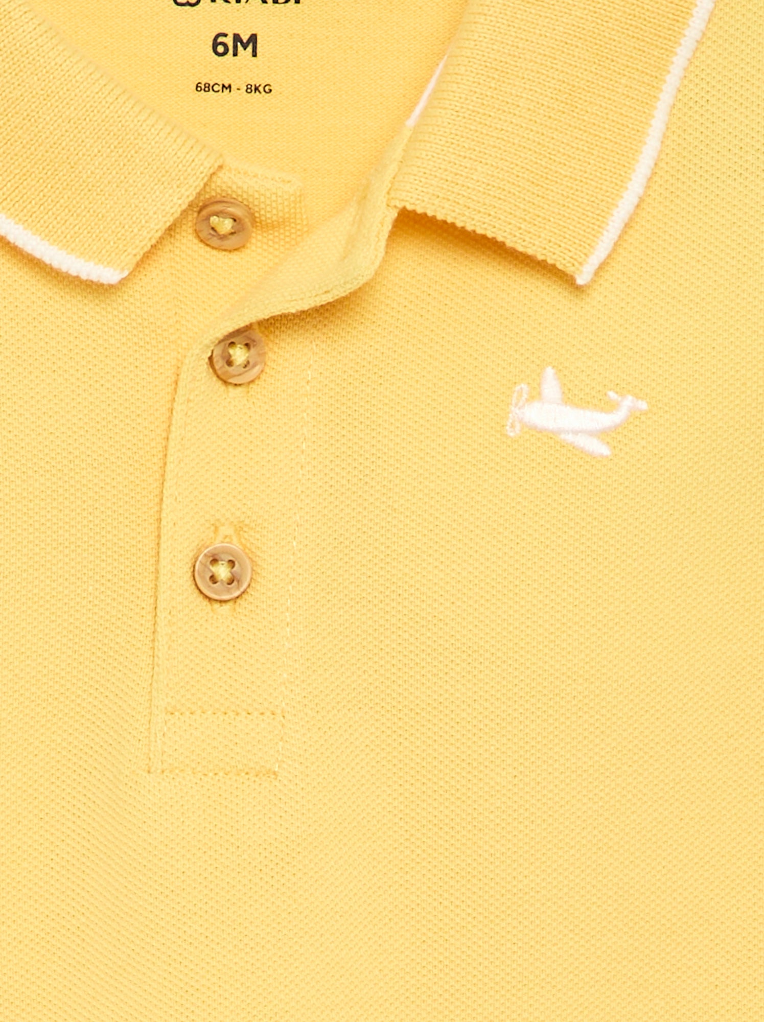 Polo en coton piqué - Jaune