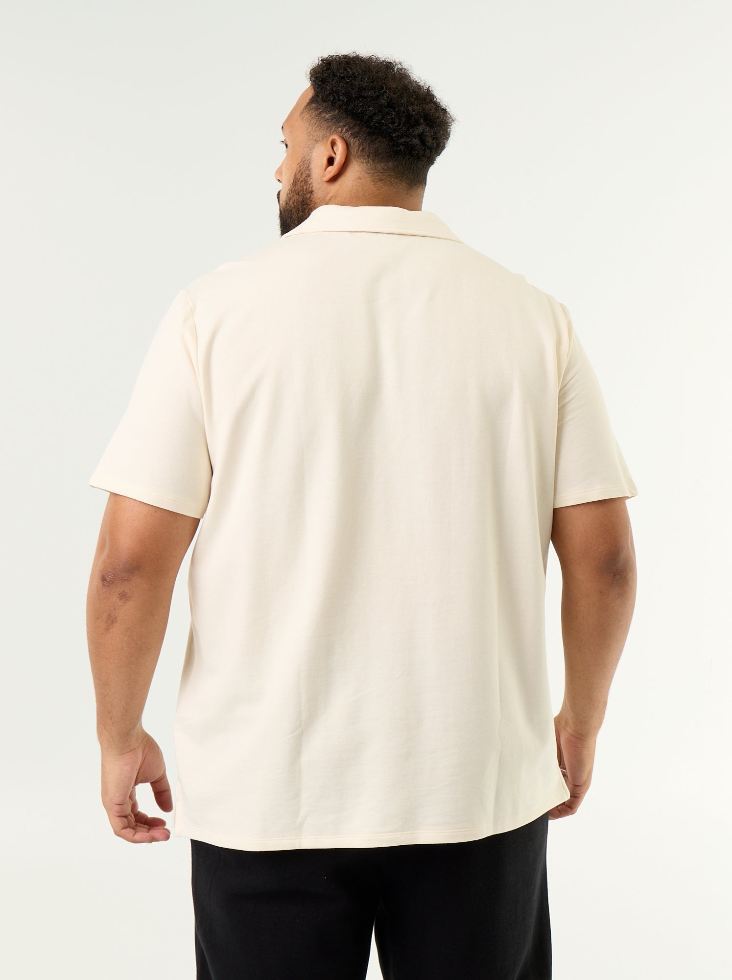Polo en maille jersey manches courtes - Blanc