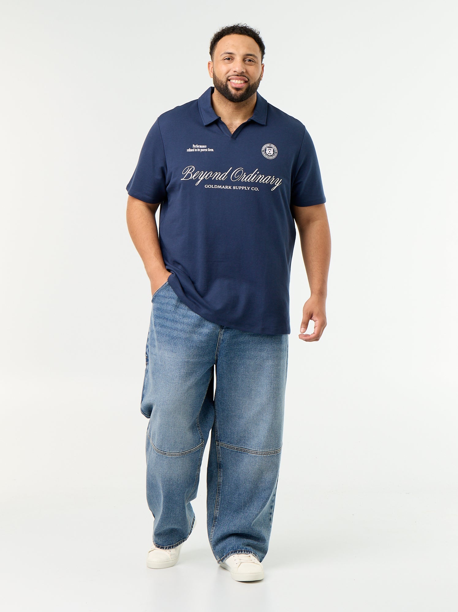 Polo en maille jersey manches courtes - Noir