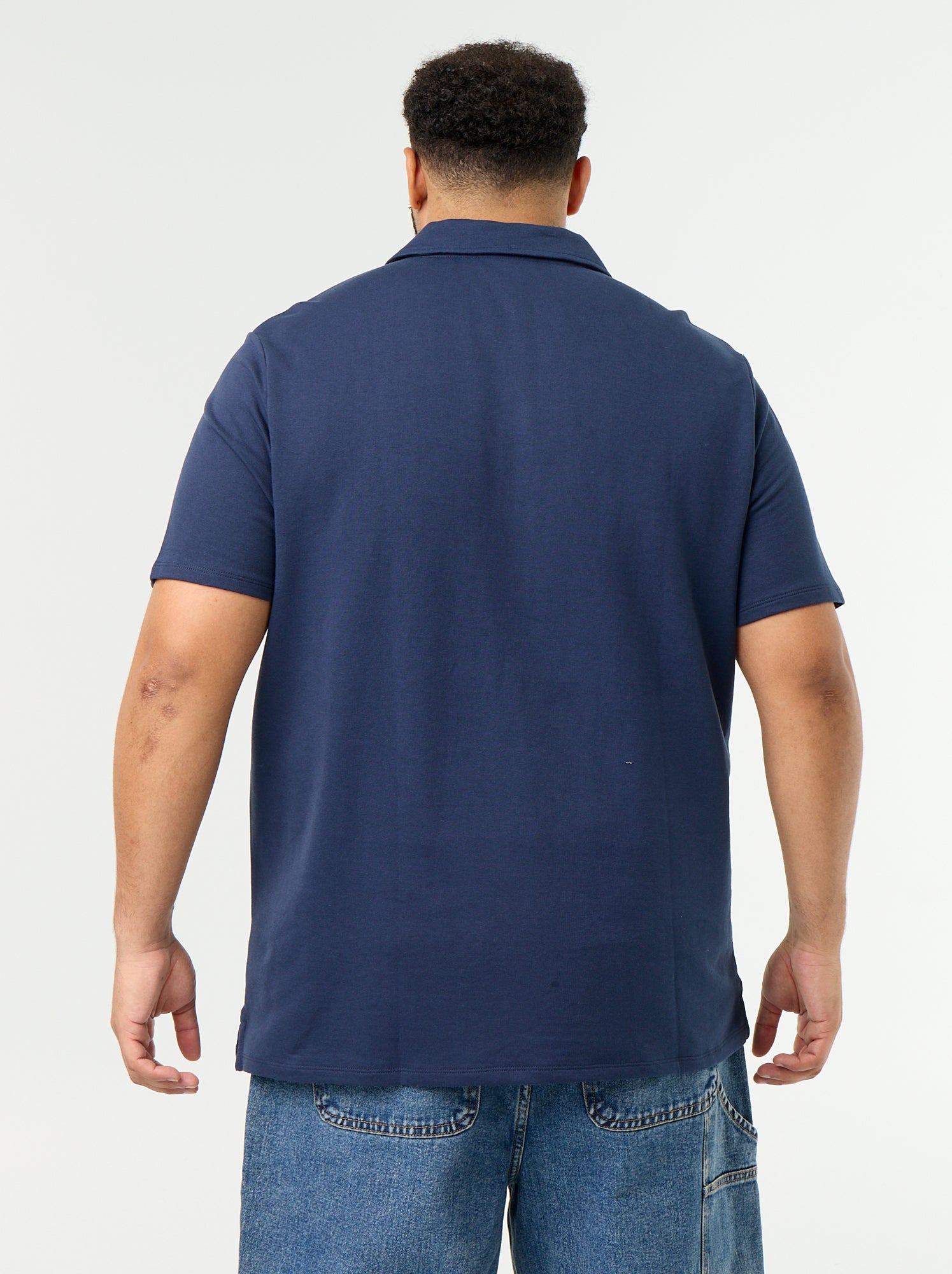 Polo en maille jersey manches courtes - Noir