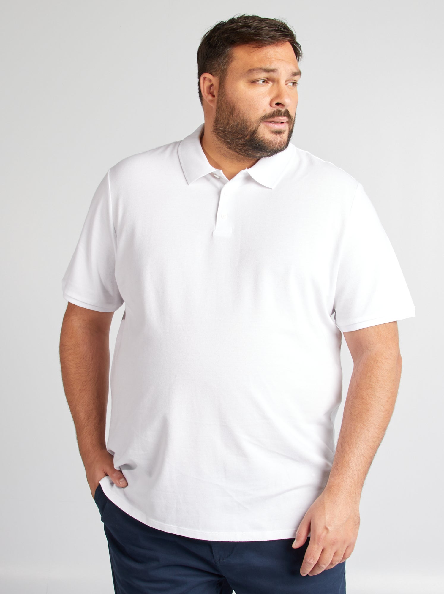 Polo en maille piqué - Blanc