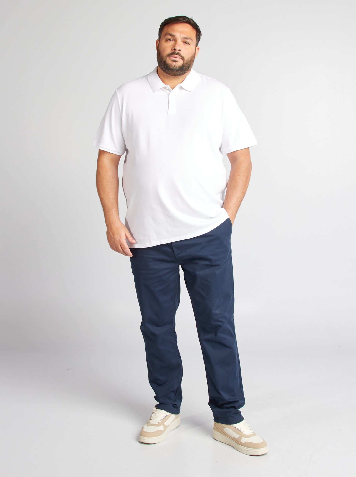 Polo en maille piqué - Blanc