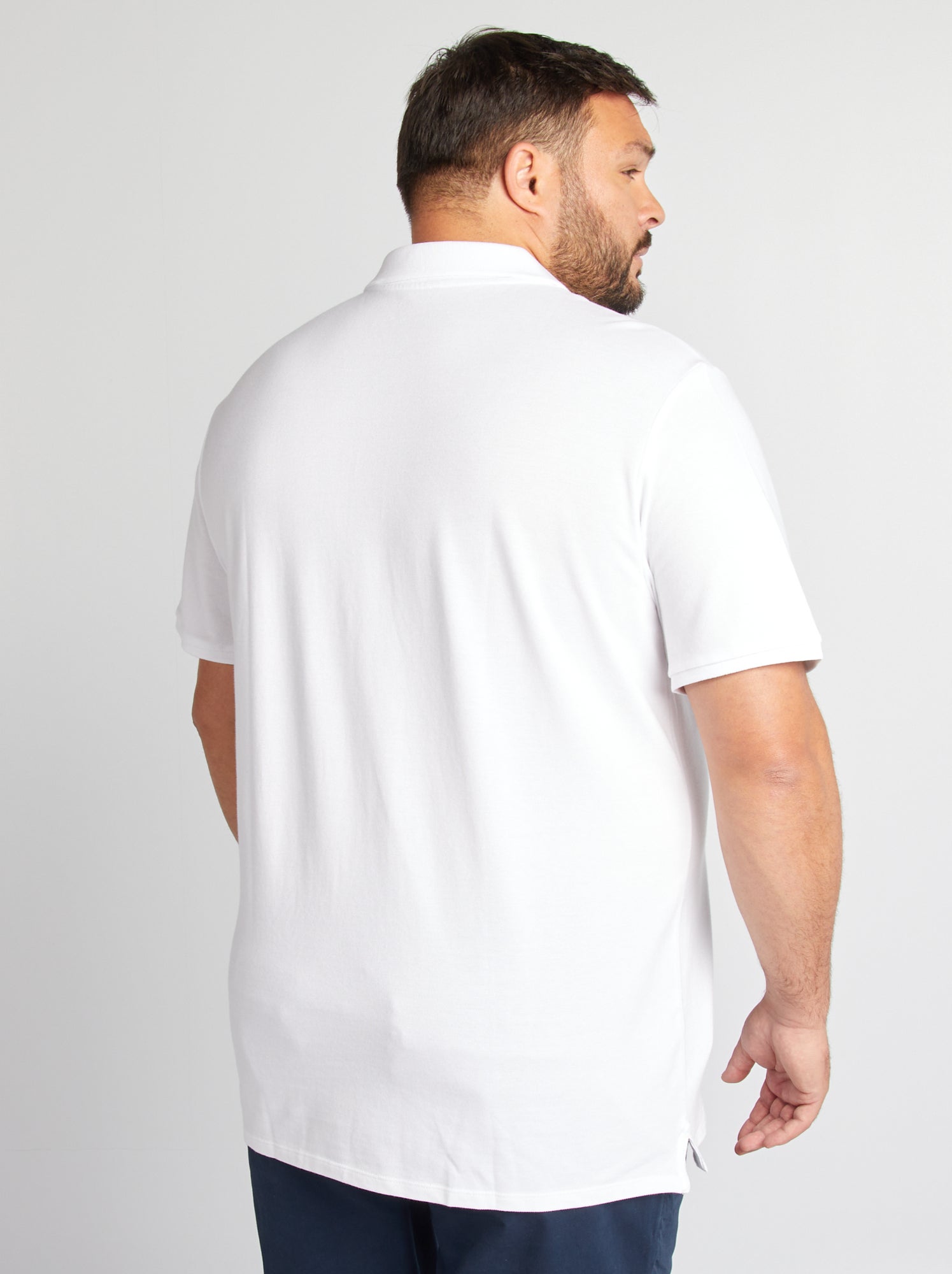 Polo en maille piqué - Blanc