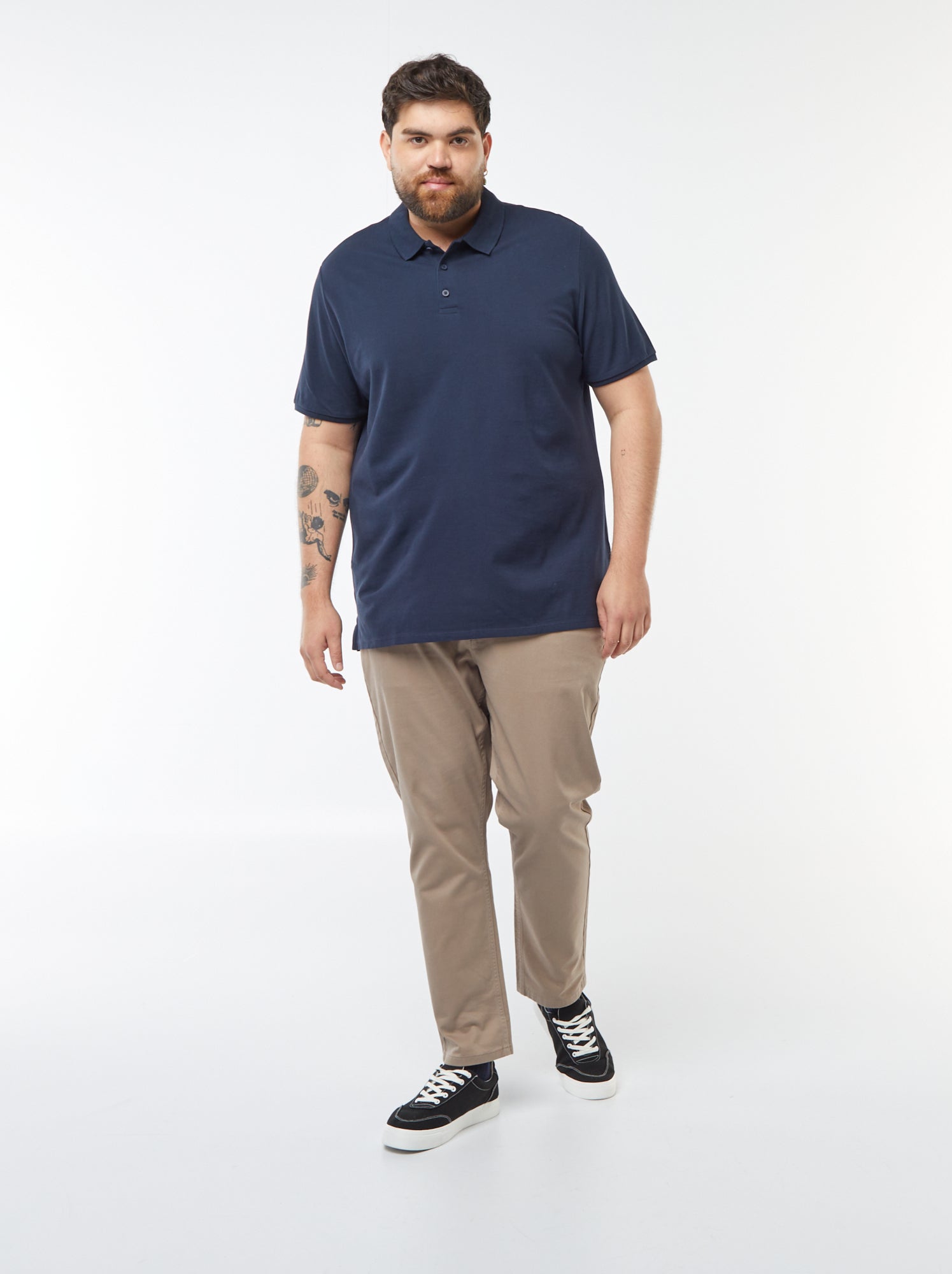 Polo en maille piqué - Bleu (ZJ223_12)