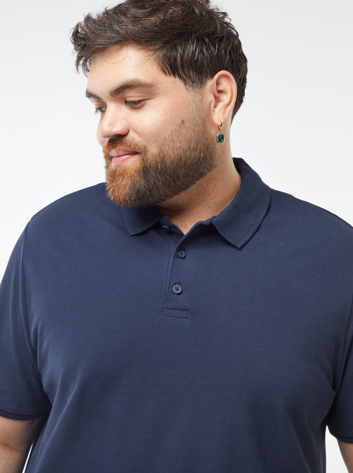 Polo en maille piqué - Bleu (ZJ223_12)