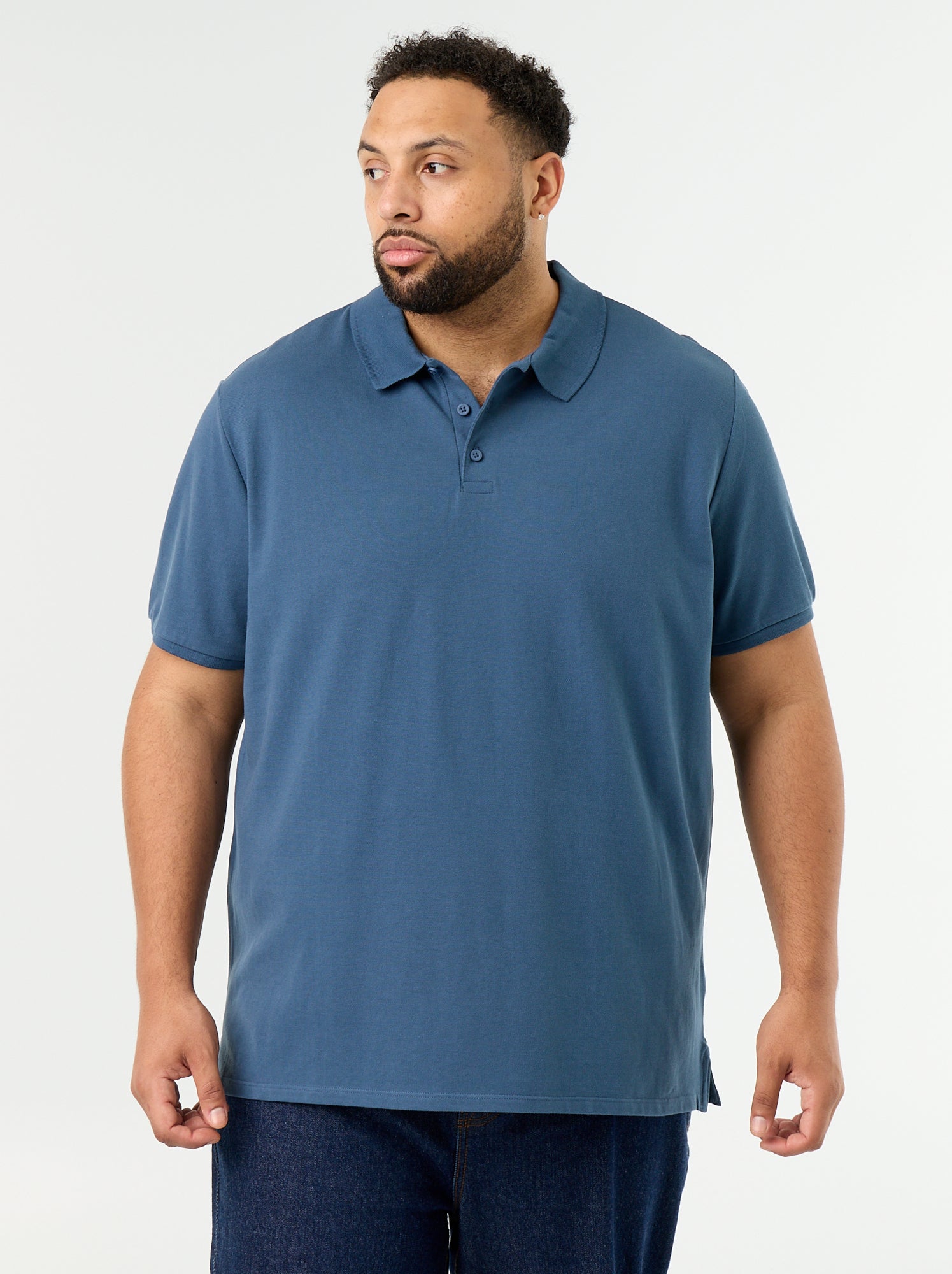 Polo en maille piqué - Bleu (ZJ223_26)