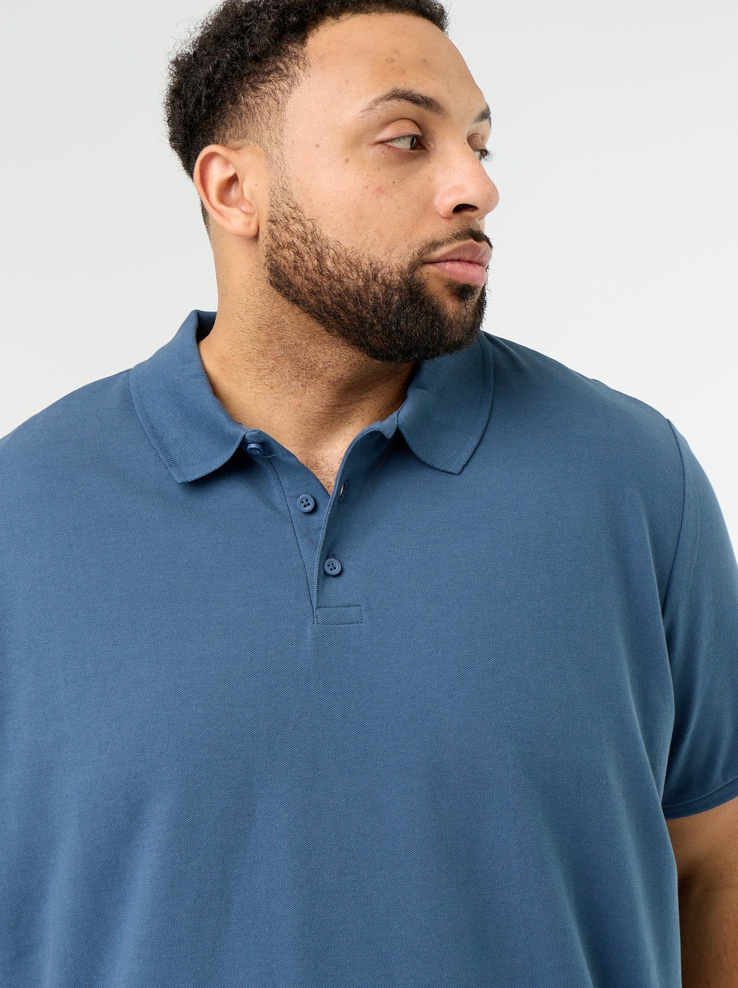 Polo en maille piqué - Bleu (ZJ223_26)