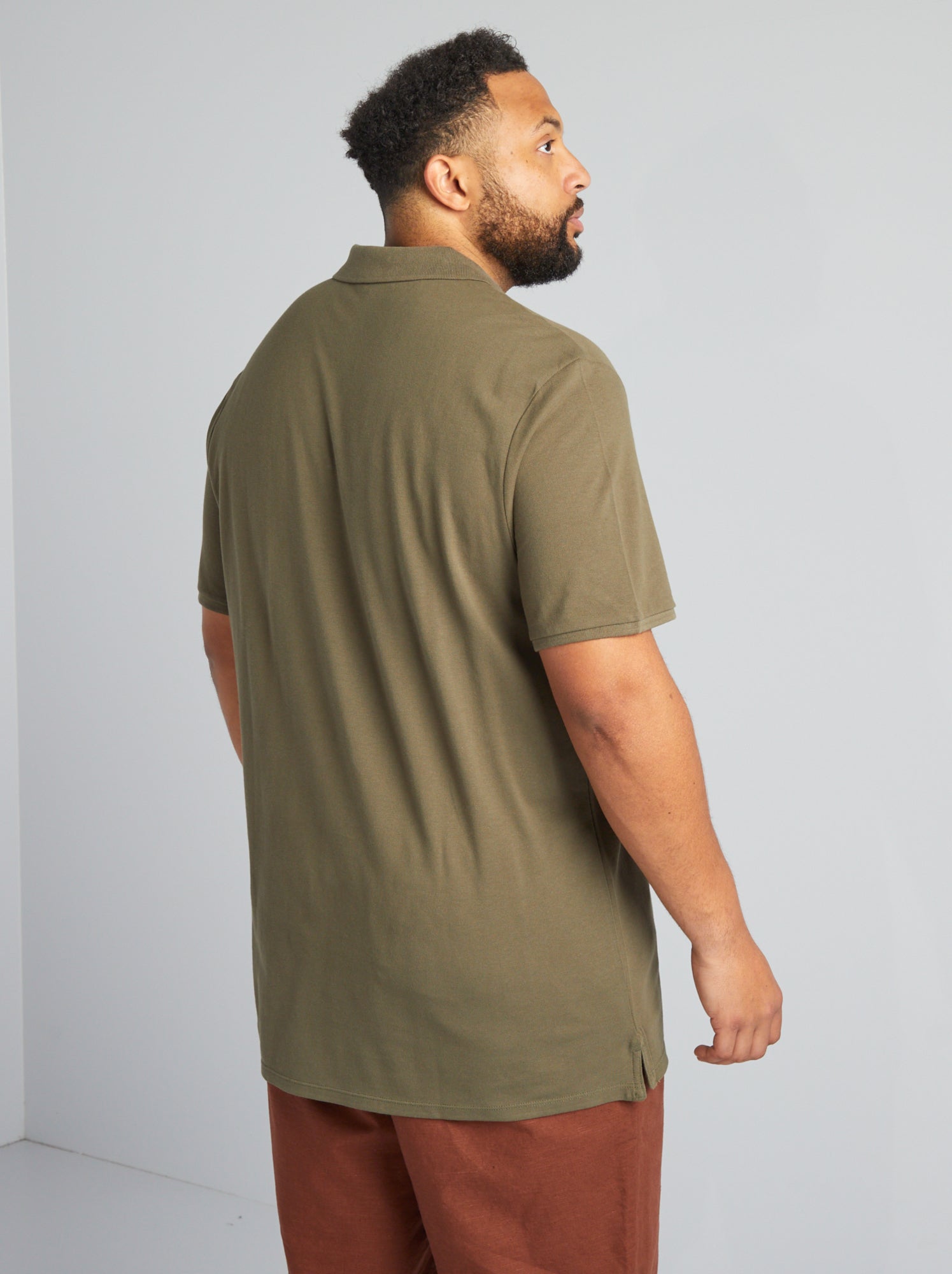 Polo en maille piqué - Kaki