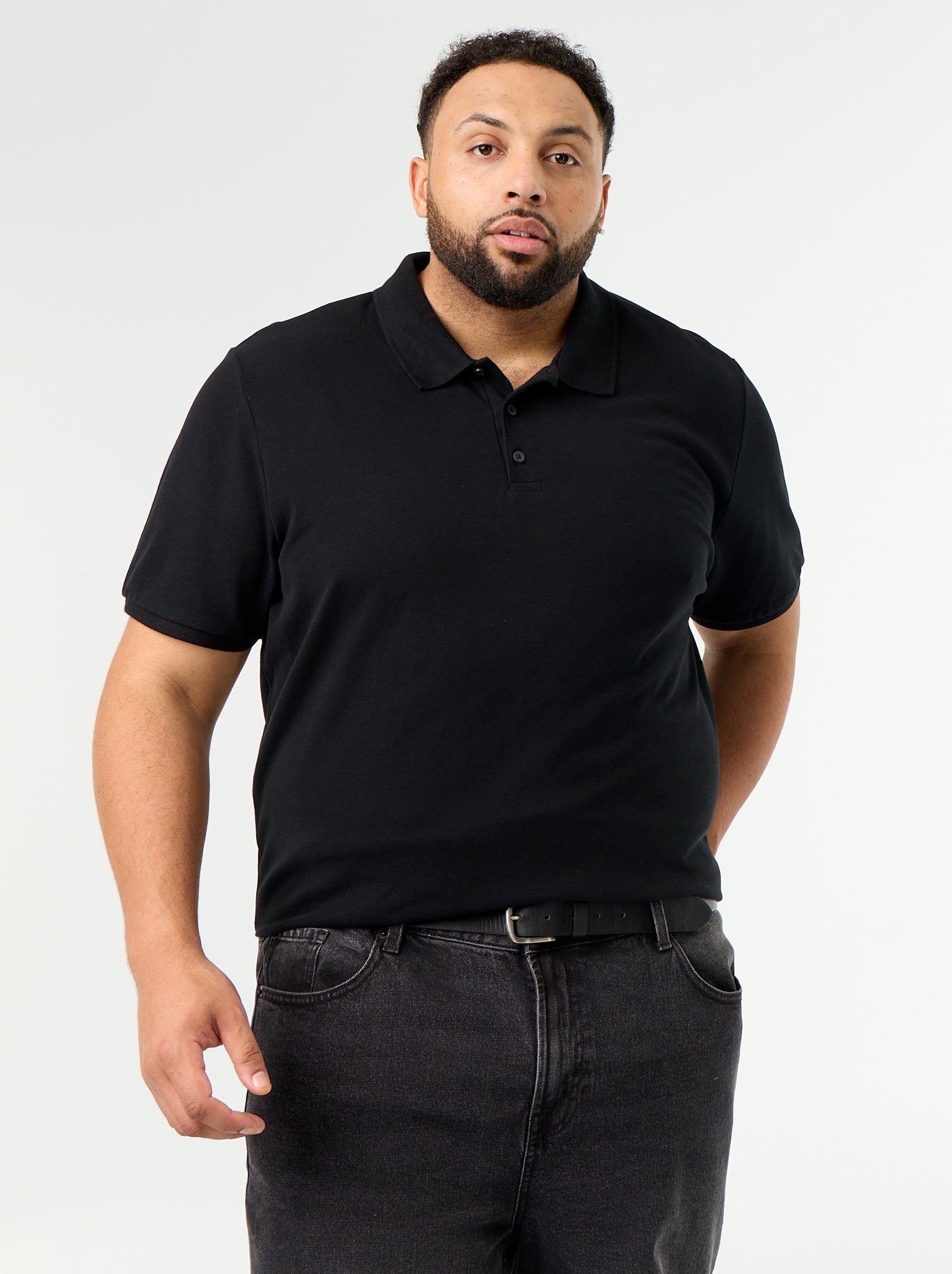 Polo en maille piqué - Noir