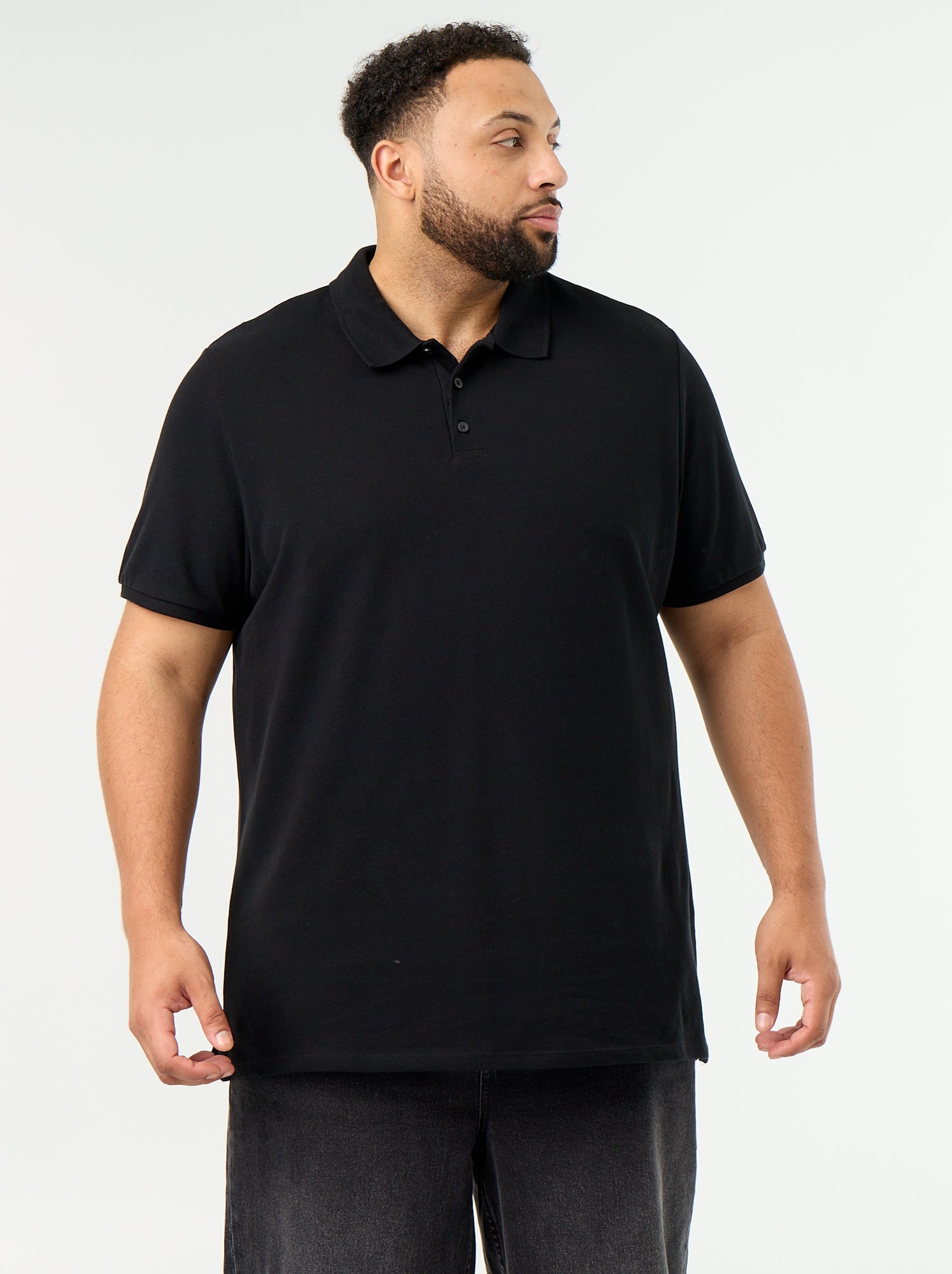 Polo en maille piqué - Noir