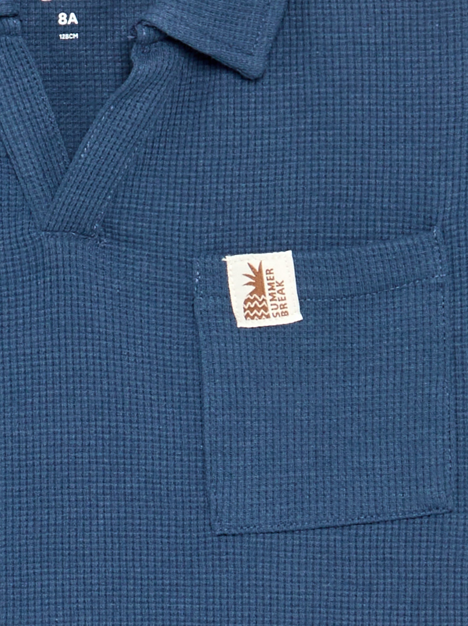 Polo en matière en nid d'abeilles - Blanc (FPH90_5)