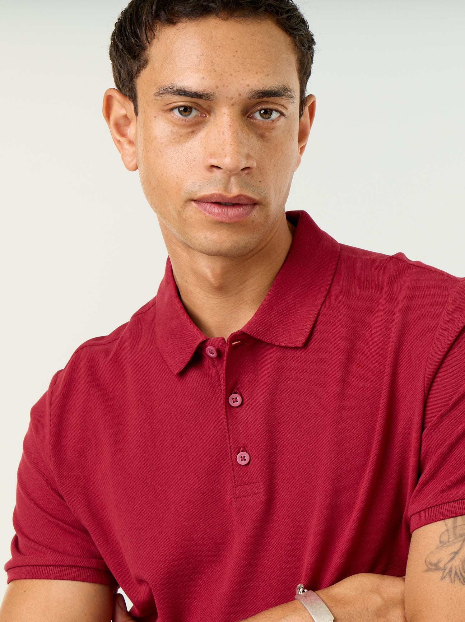 Polo en piqué de coton - Rouge