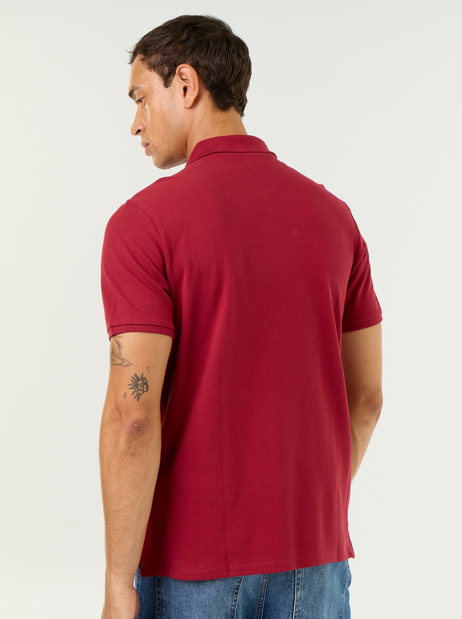 Polo en piqué de coton - Rouge