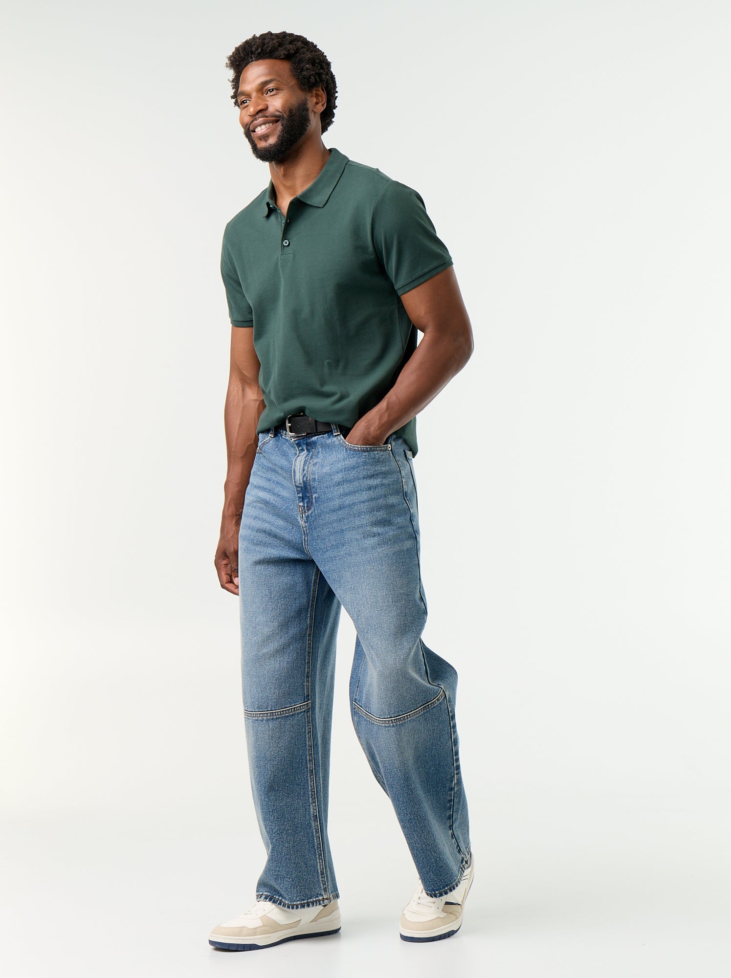 Polo en piqué de coton - Vert (BQG86_25)