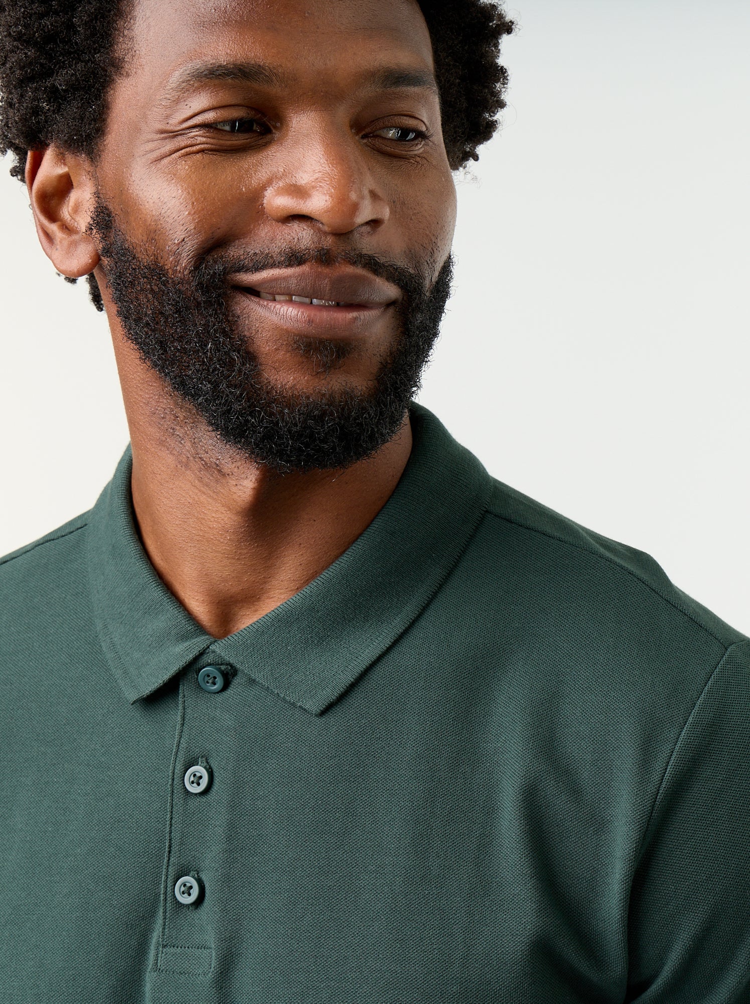 Polo en piqué de coton - Vert (BQG86_25)