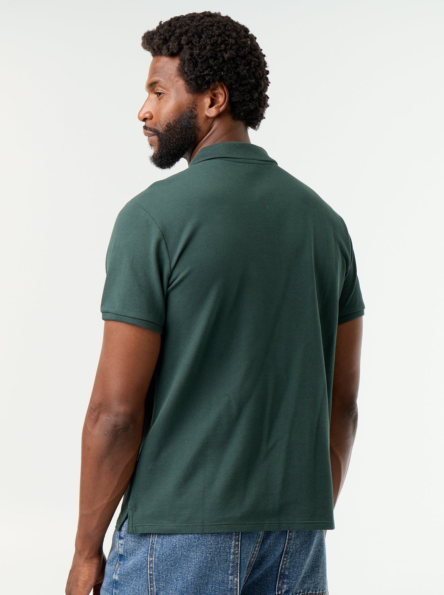 Polo en piqué de coton - Vert (BQG86_25)