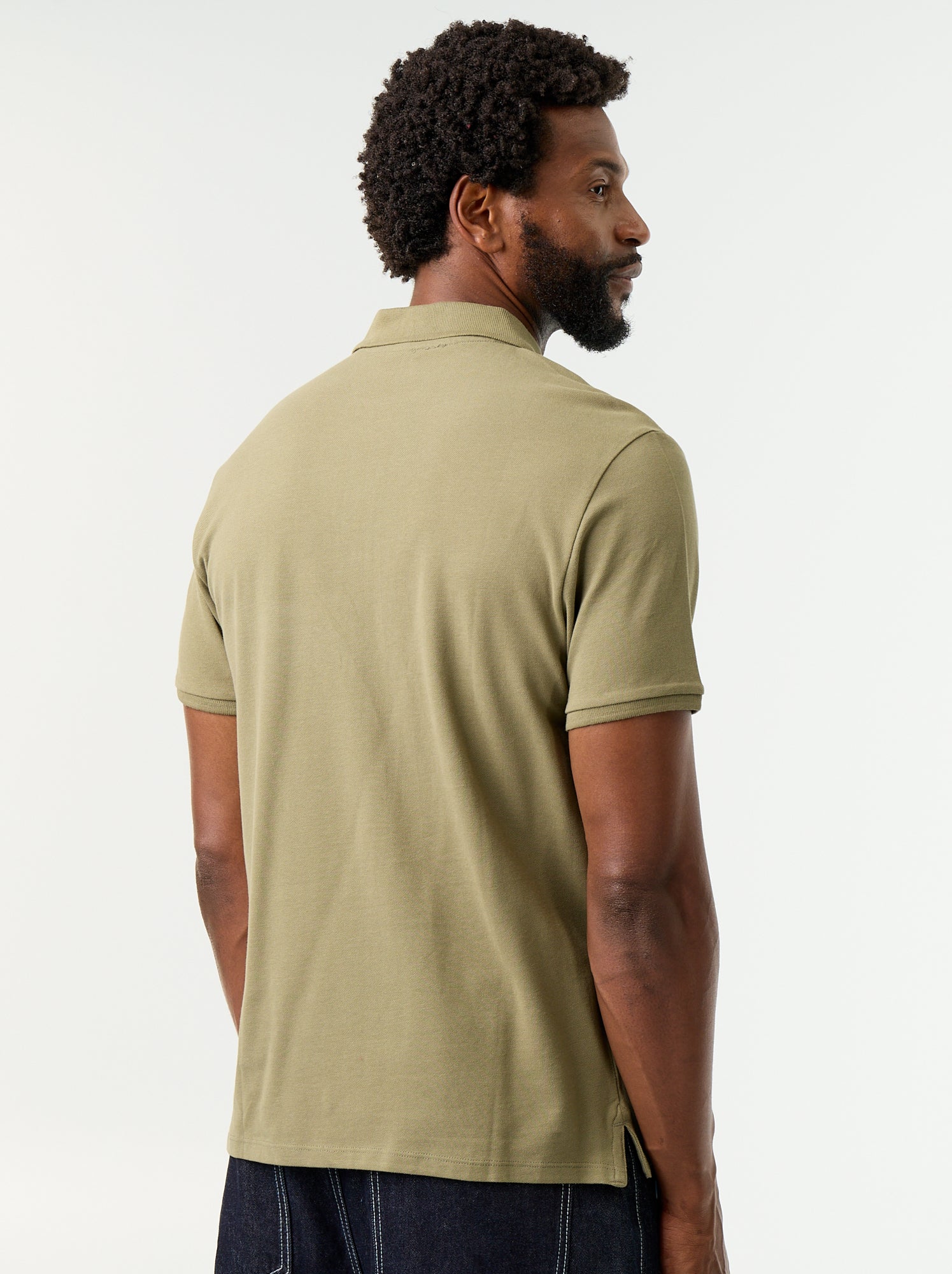 Polo en piqué de coton - Vert (BQG86_28)
