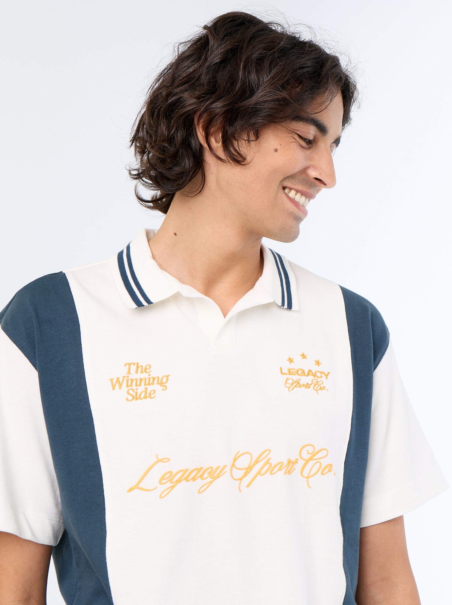 Polo homme en coton à manches courtes - Blanc
