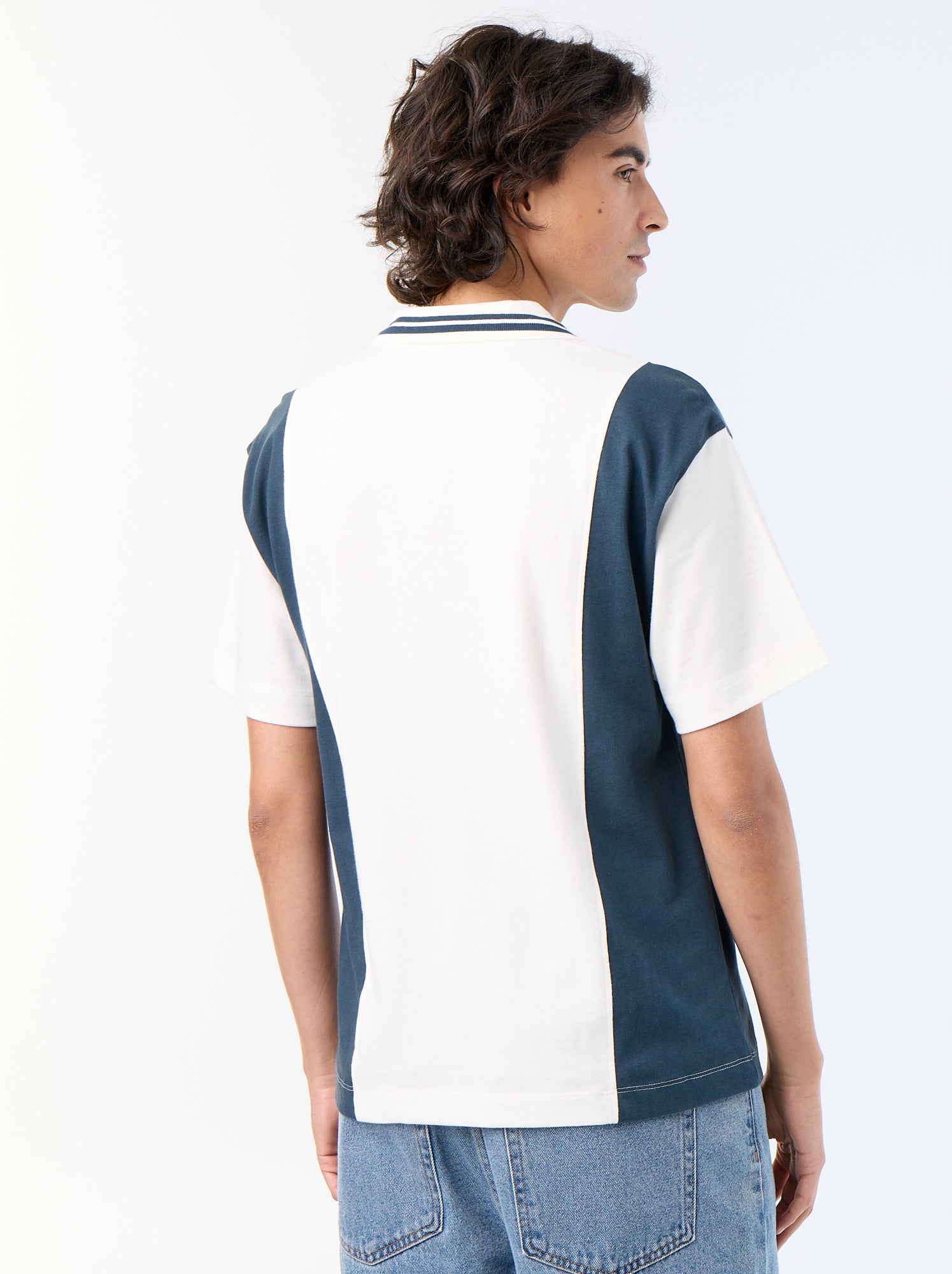 Polo homme en coton à manches courtes - Blanc