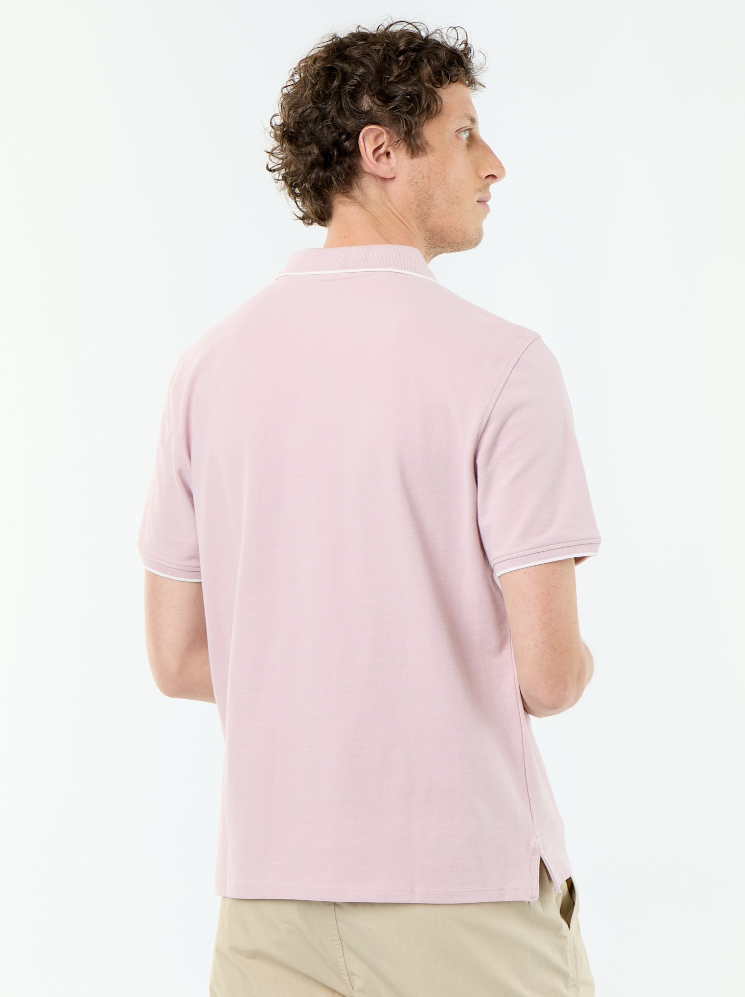 Polo en coton pour homme à manches courtes - Violet