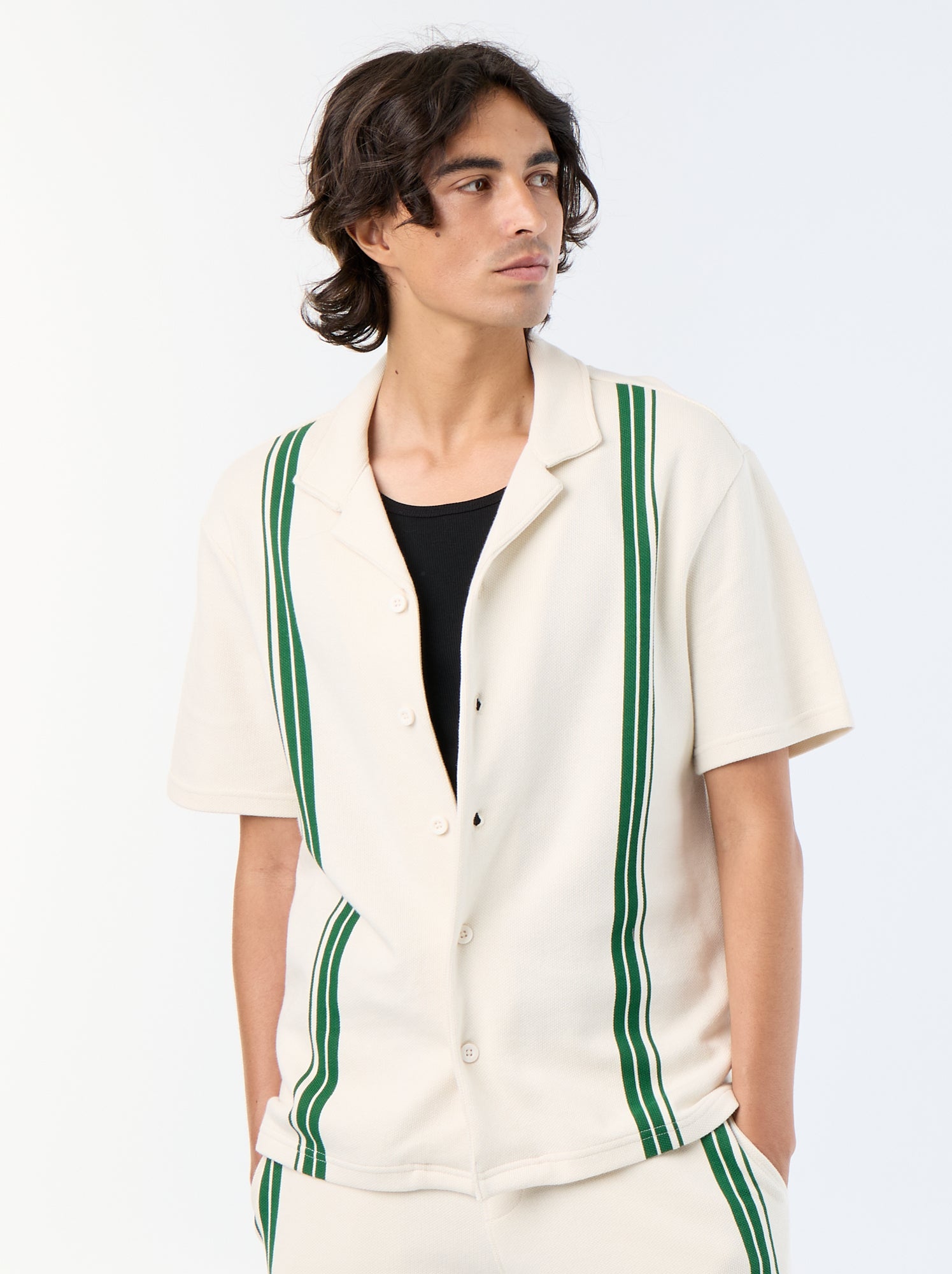 Polo homme en coton uni - Blanc