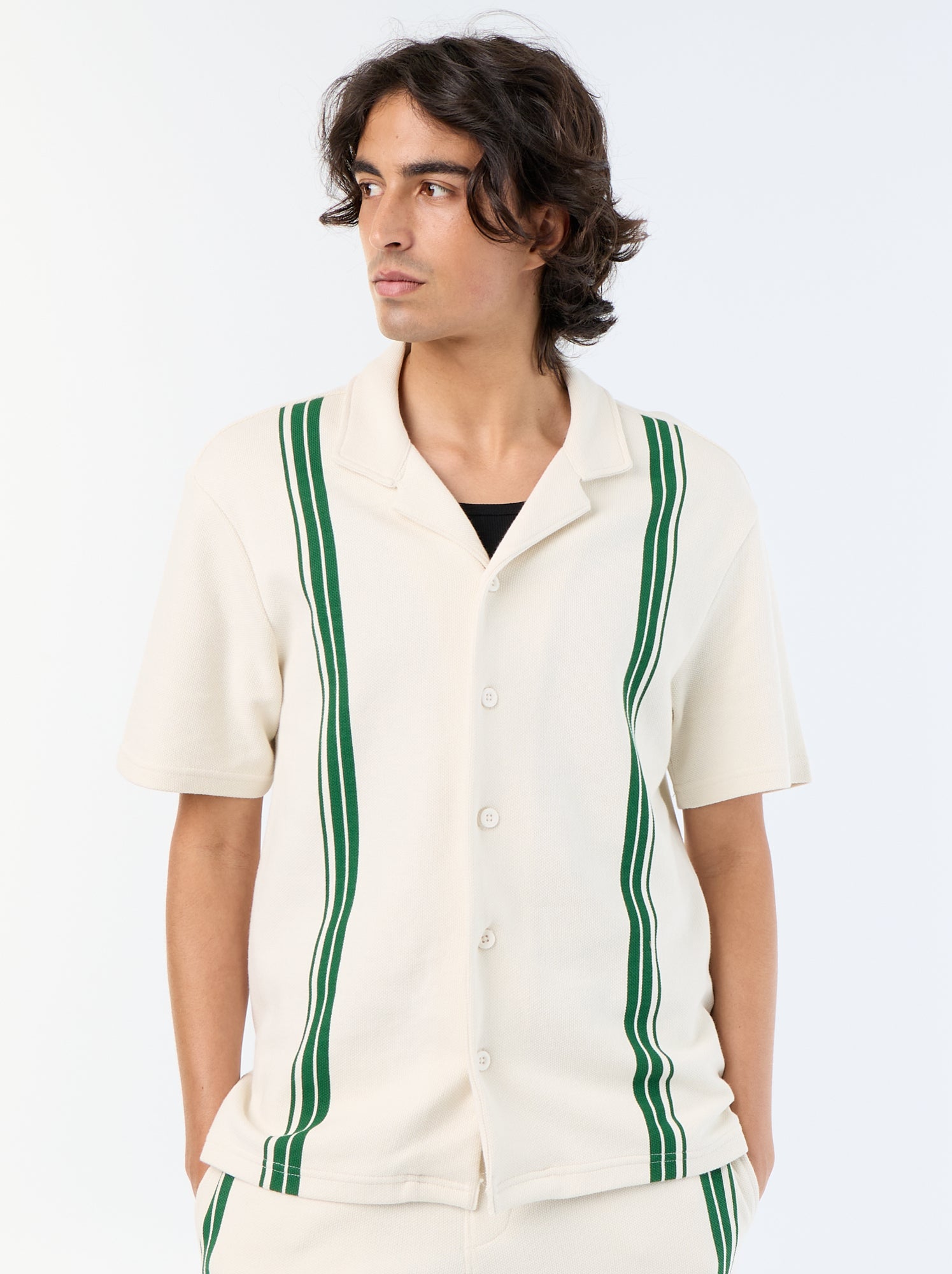 Polo homme en coton uni - Blanc