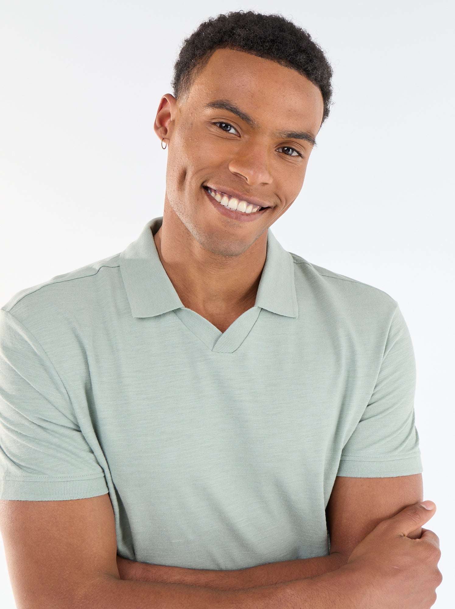 Polo uni à manches courtes pour homme - Vert (FVY18_8)