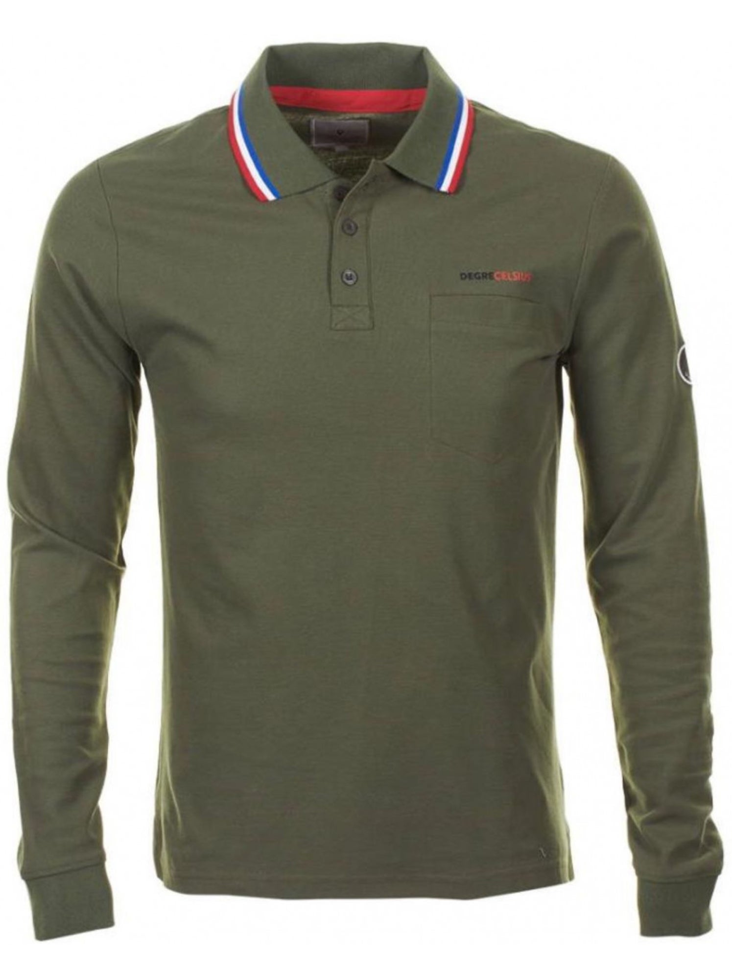 Polo manches longues   CILAR - DEGRE CELSIUS - Kaki