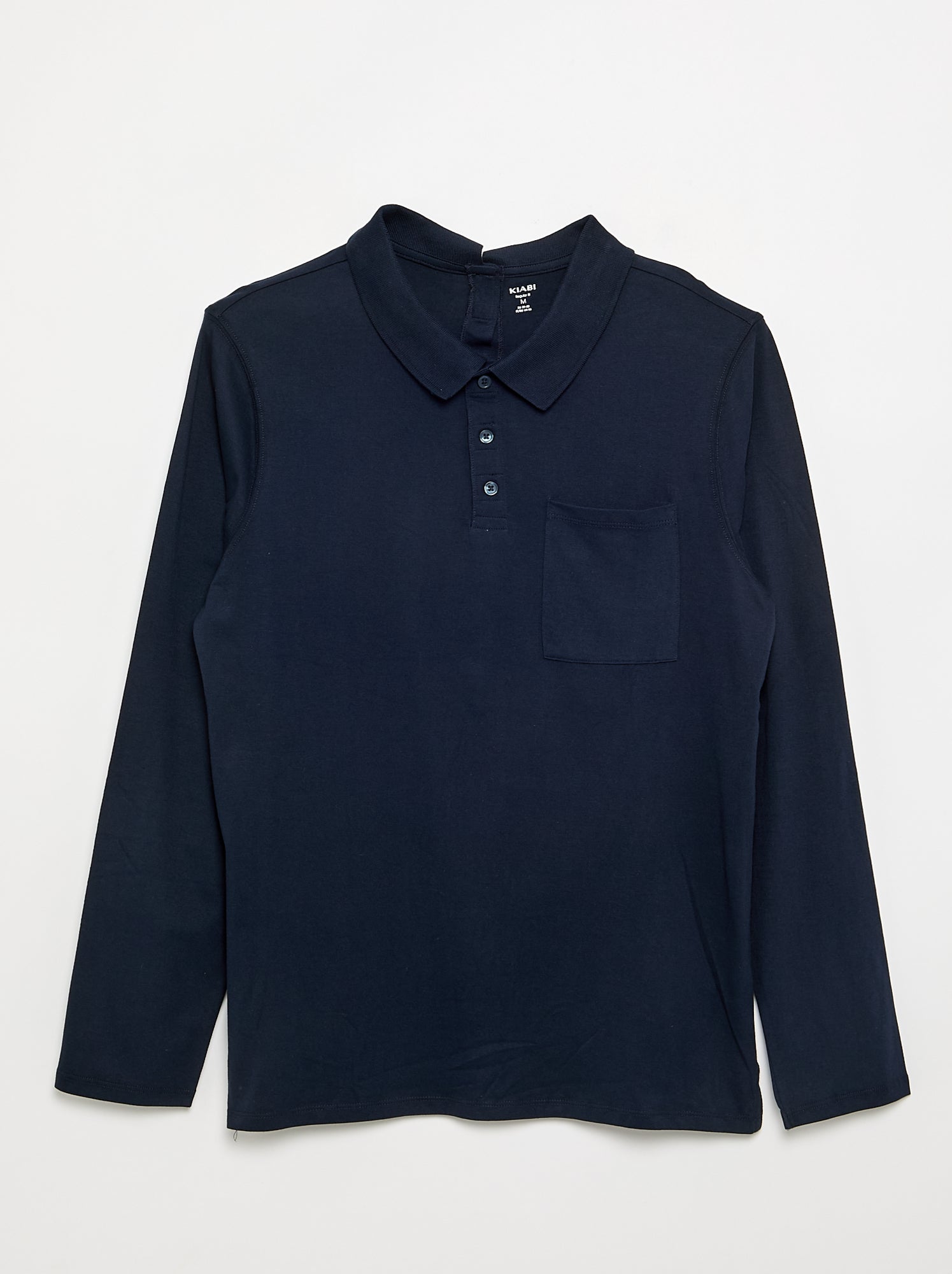 Polo manches longues - collection facile à enfiler - Bleu