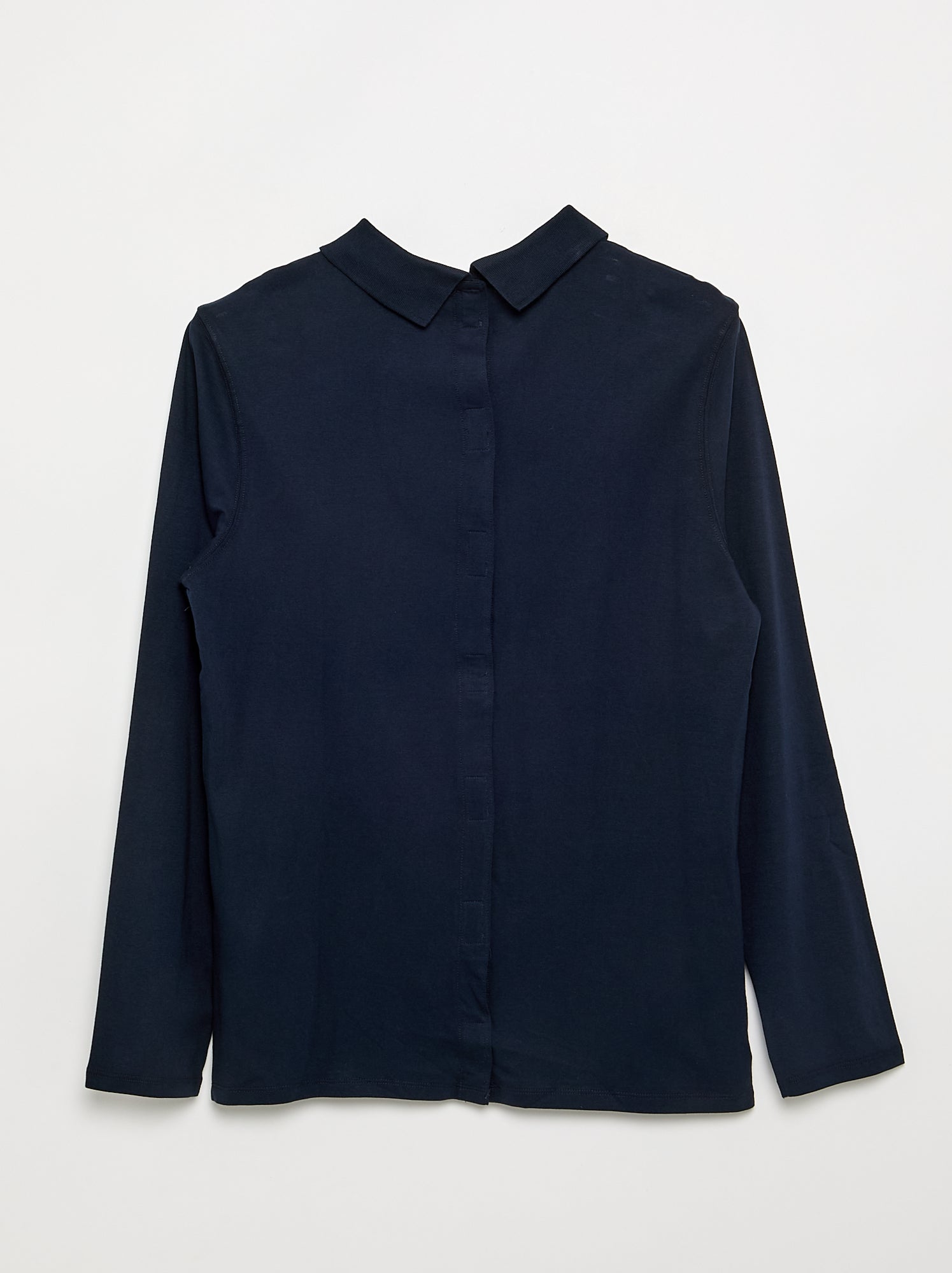 Polo manches longues - collection facile à enfiler - Bleu