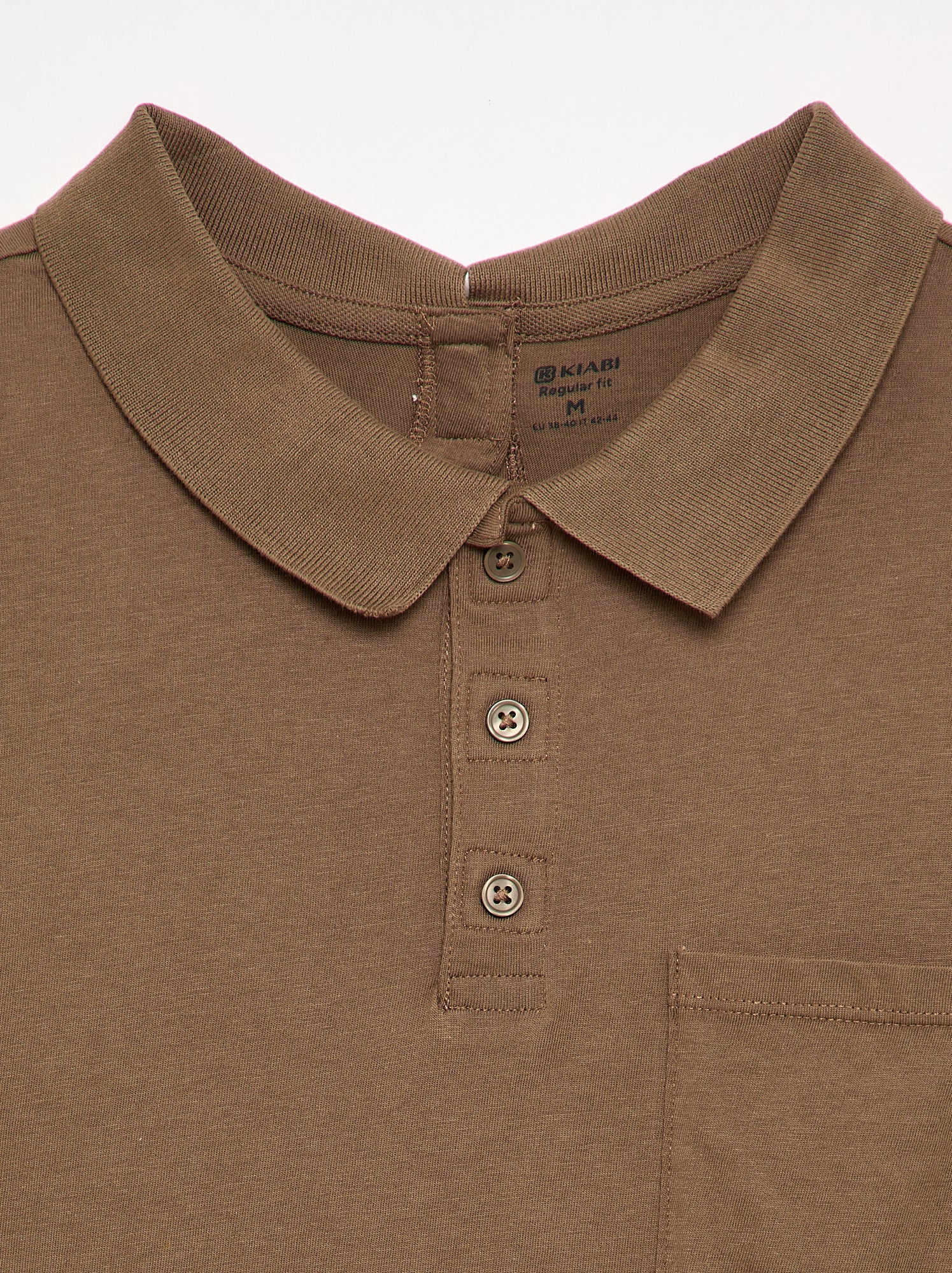 Polo manches longues - collection facile à enfiler - Marron