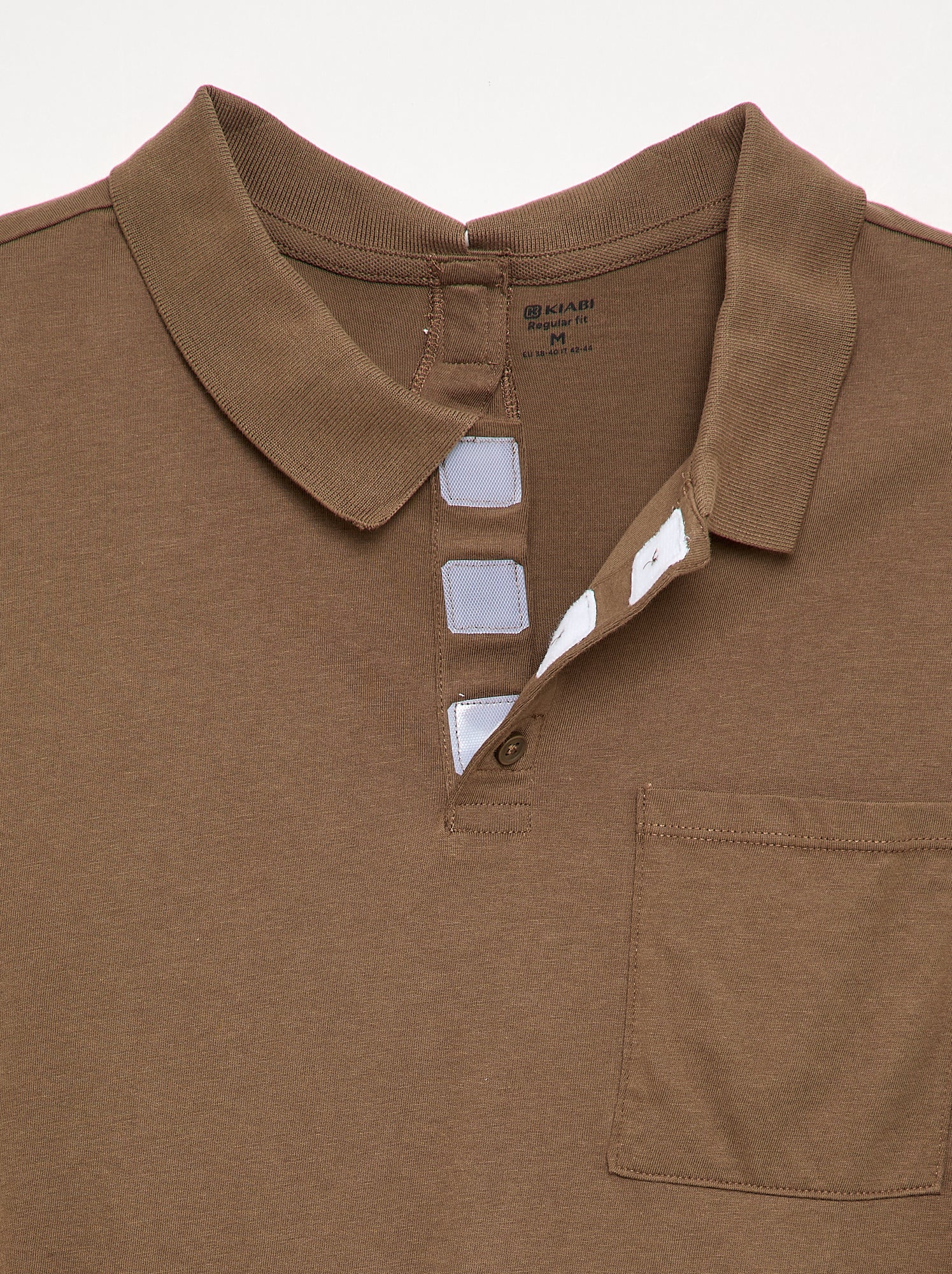 Polo manches longues - collection facile à enfiler - Marron