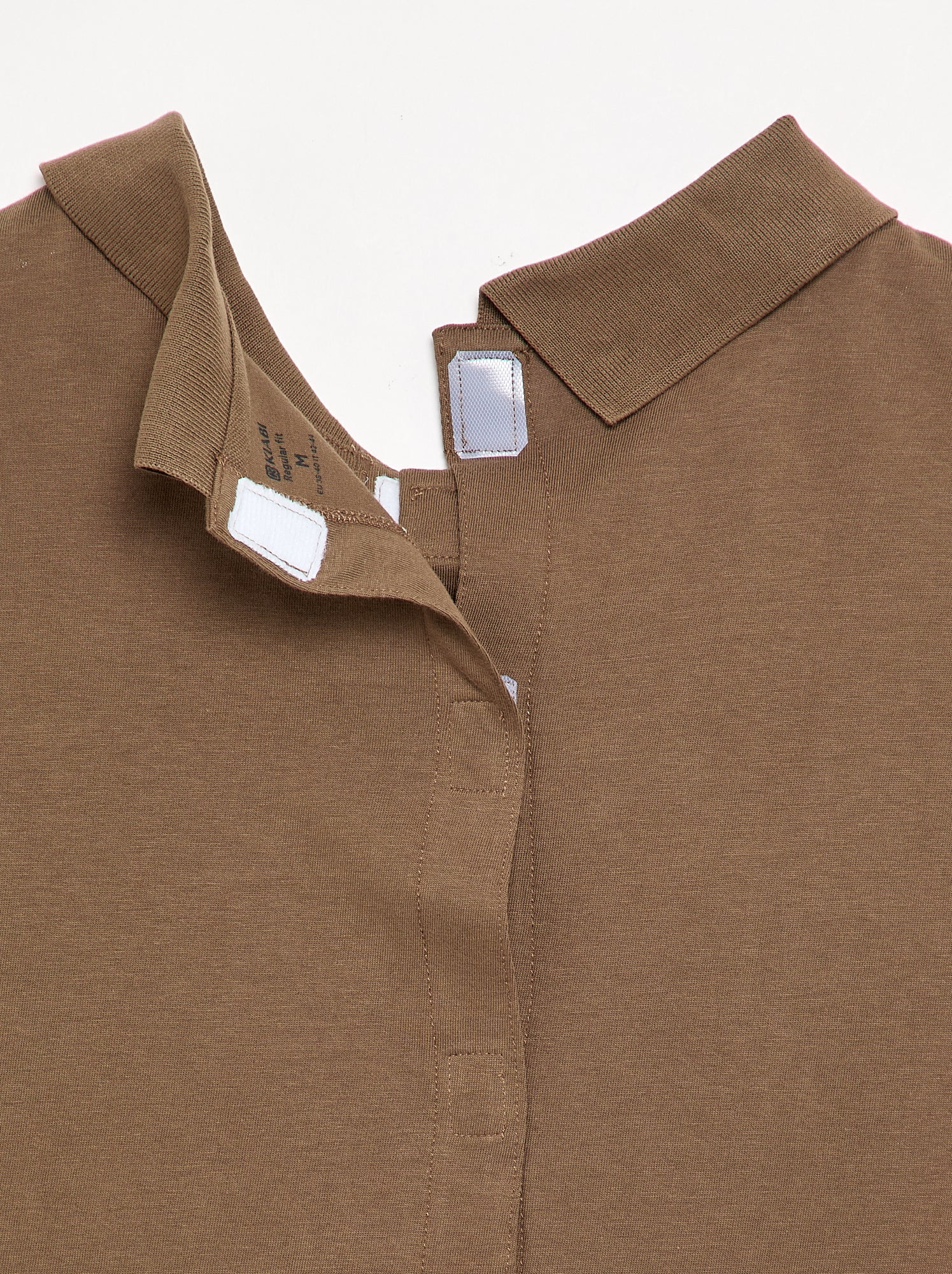 Polo manches longues - collection facile à enfiler - Marron