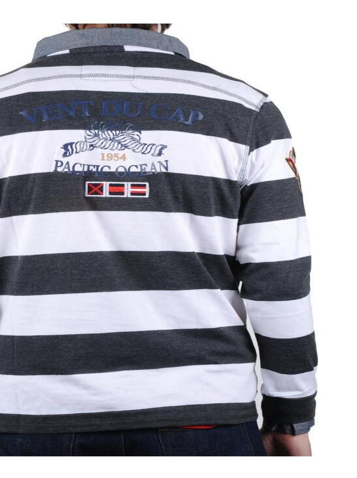 Polo manches longues garçon ECRASTY - VENT DU CAP - Gris