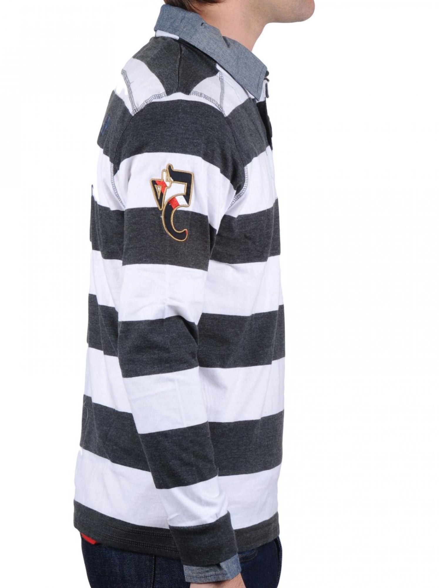 Polo manches longues garçon ECRASTY - VENT DU CAP - Gris