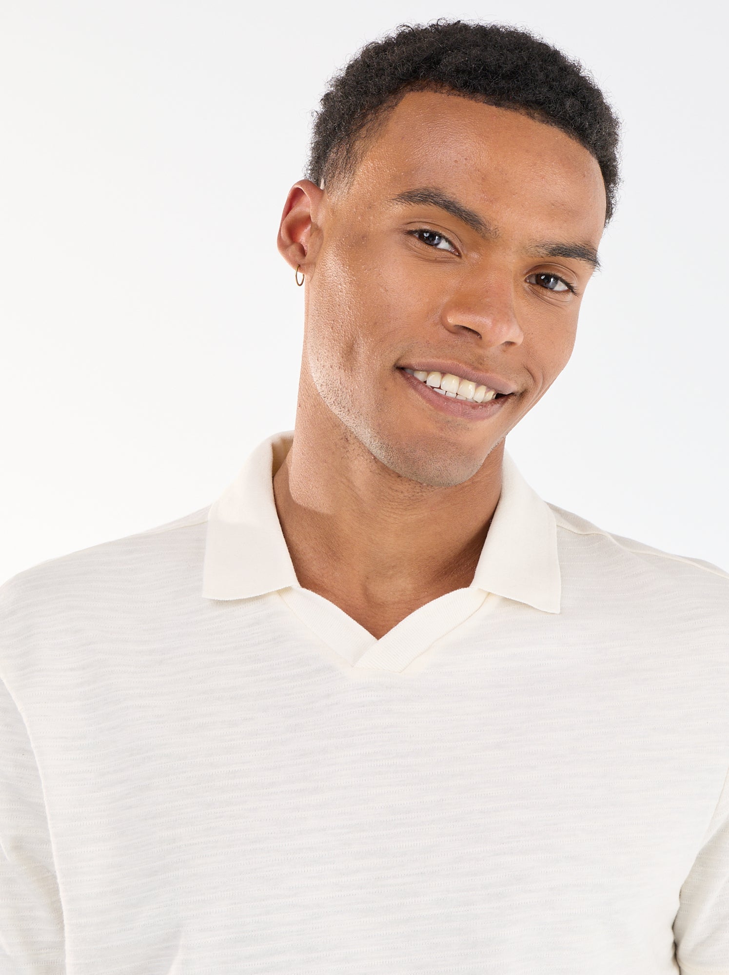 Polo uni à manches courtes pour homme - Blanc