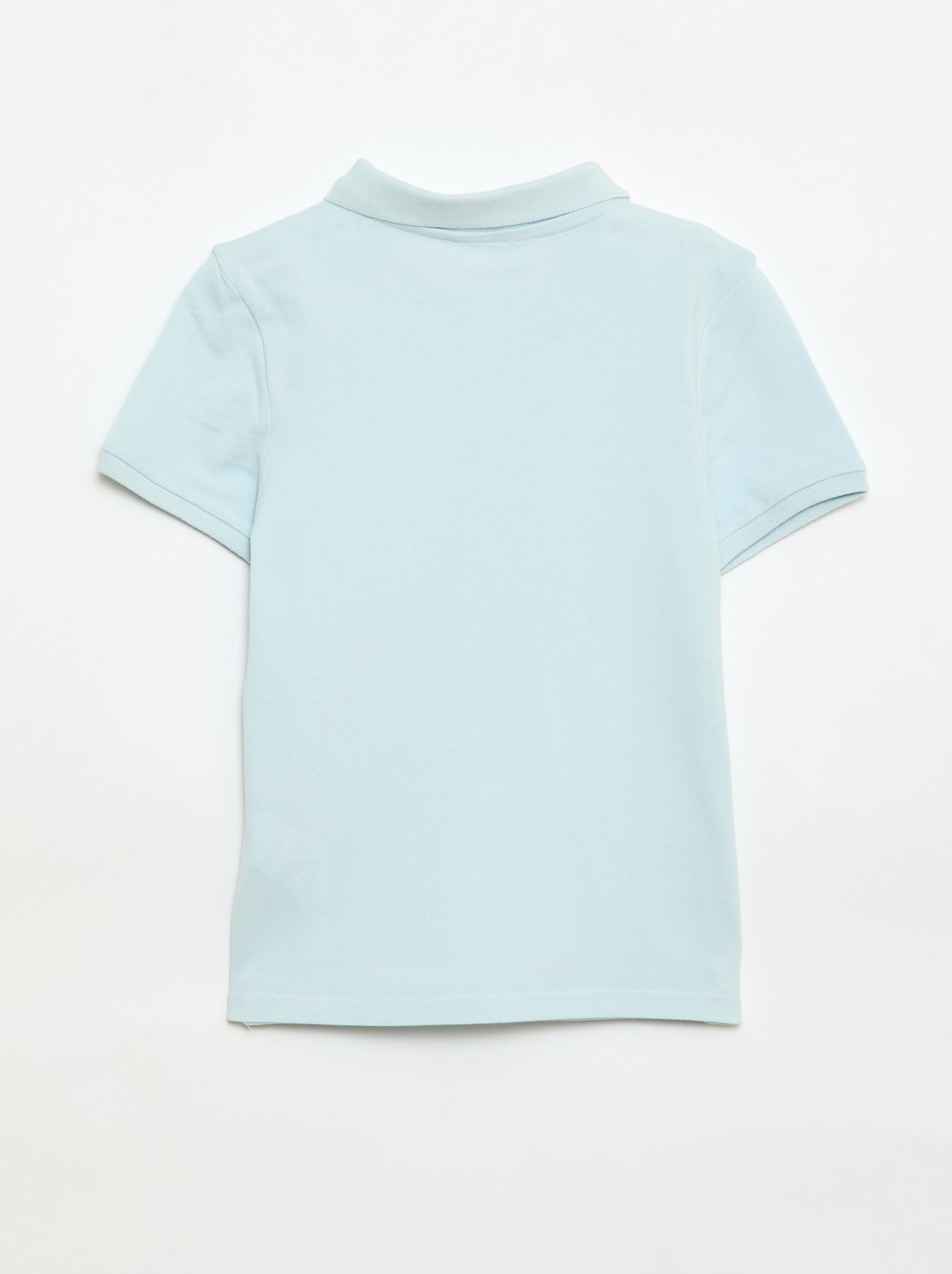 Polo uni en maille piquée - Bleu (CRF69_21)